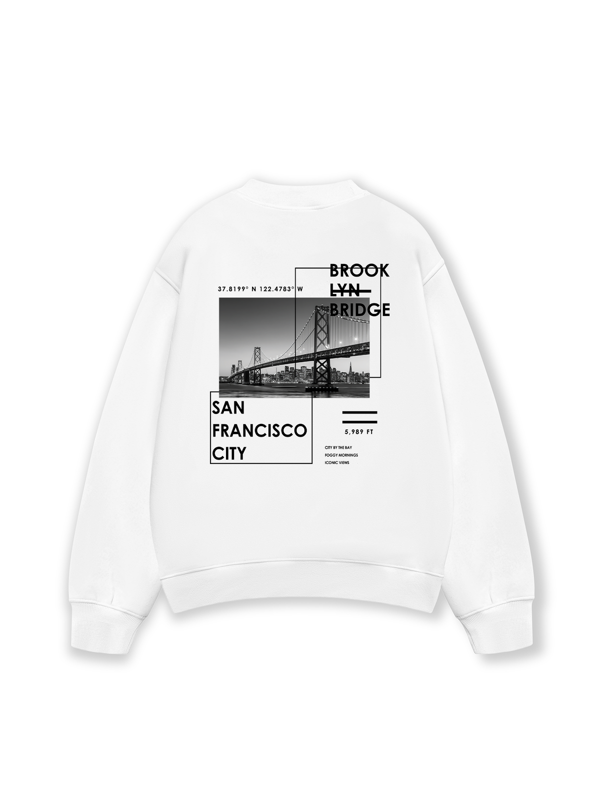 Áo Sweater Nỉ Hai Da City SAN FRANCISCO