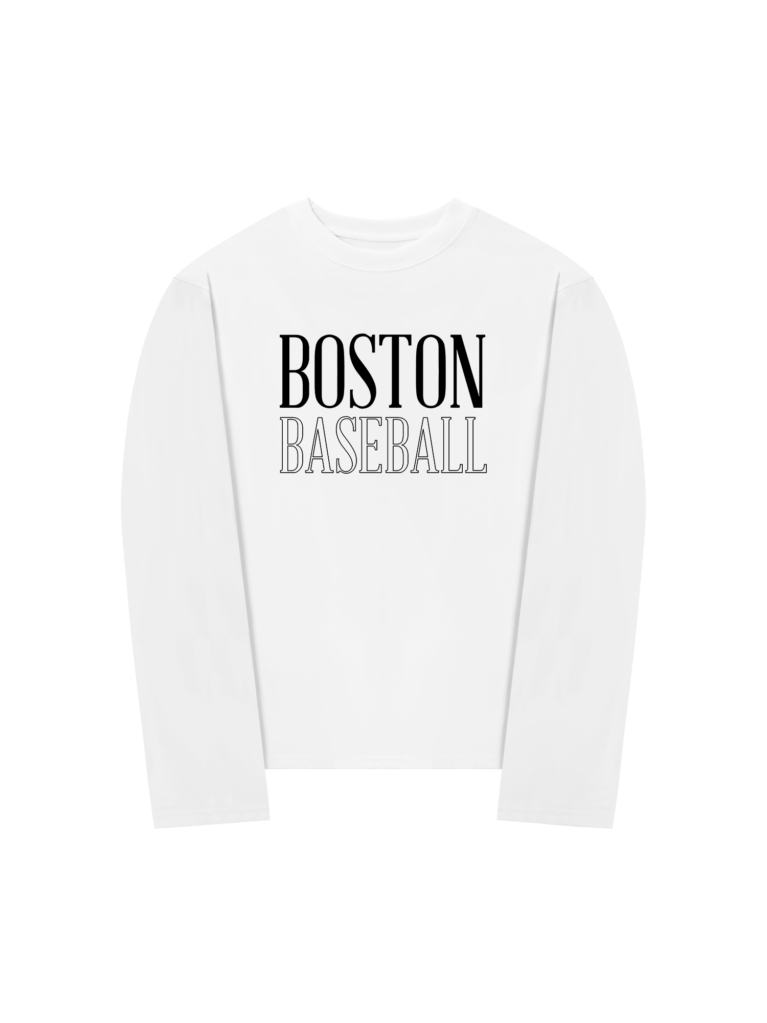 Áo Thun Dài Tay Baseball Basic Boston