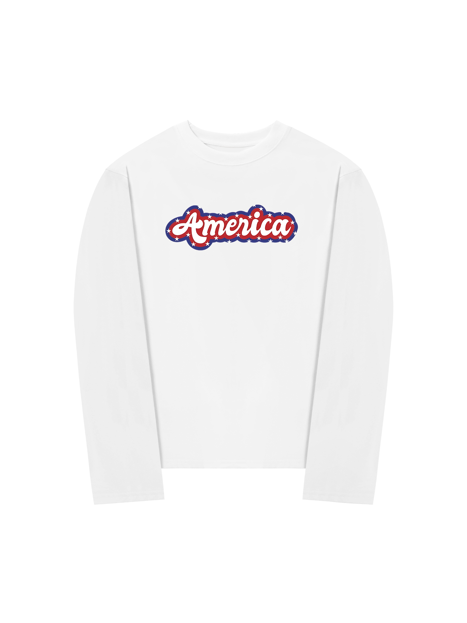 Áo Thun Dài Tay USA Retro Flag America