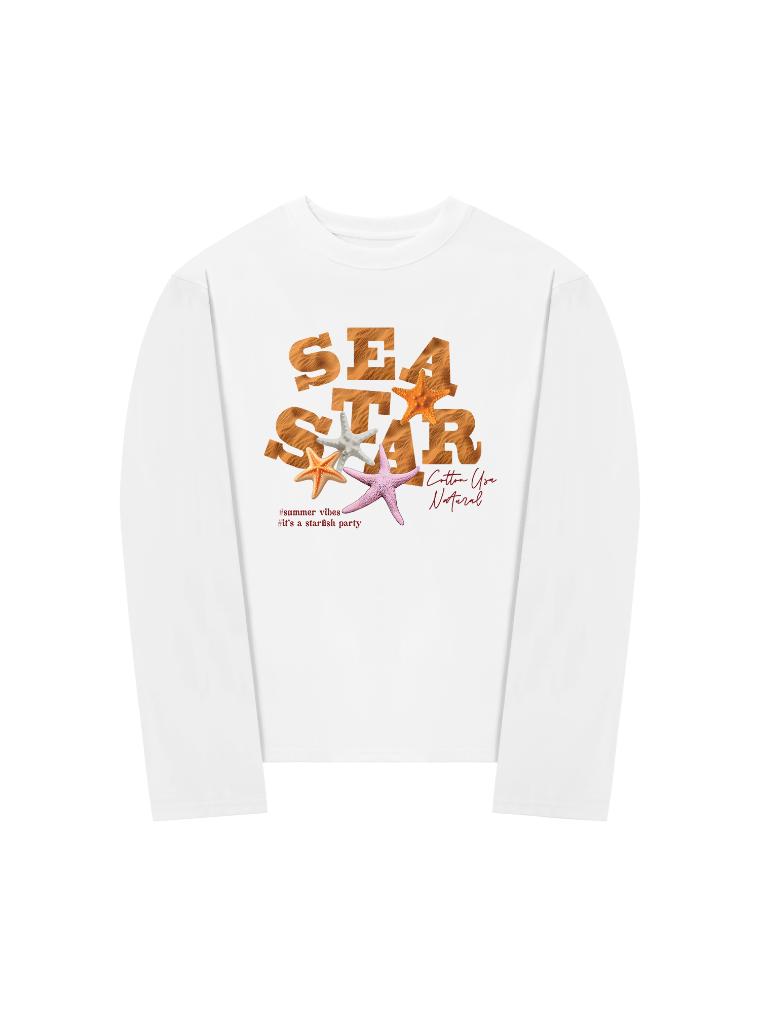 Áo Thun Dài Tay Tropical Starfish Parrty Sand