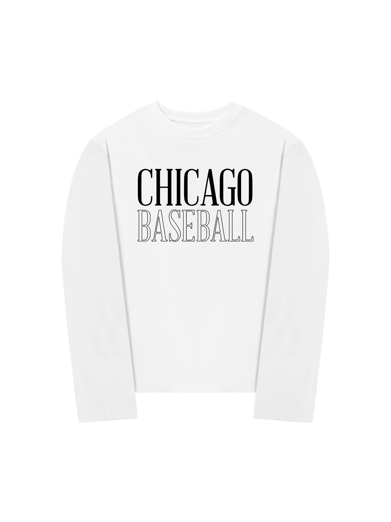 Áo Thun Dài Tay Baseball Basic Chicago