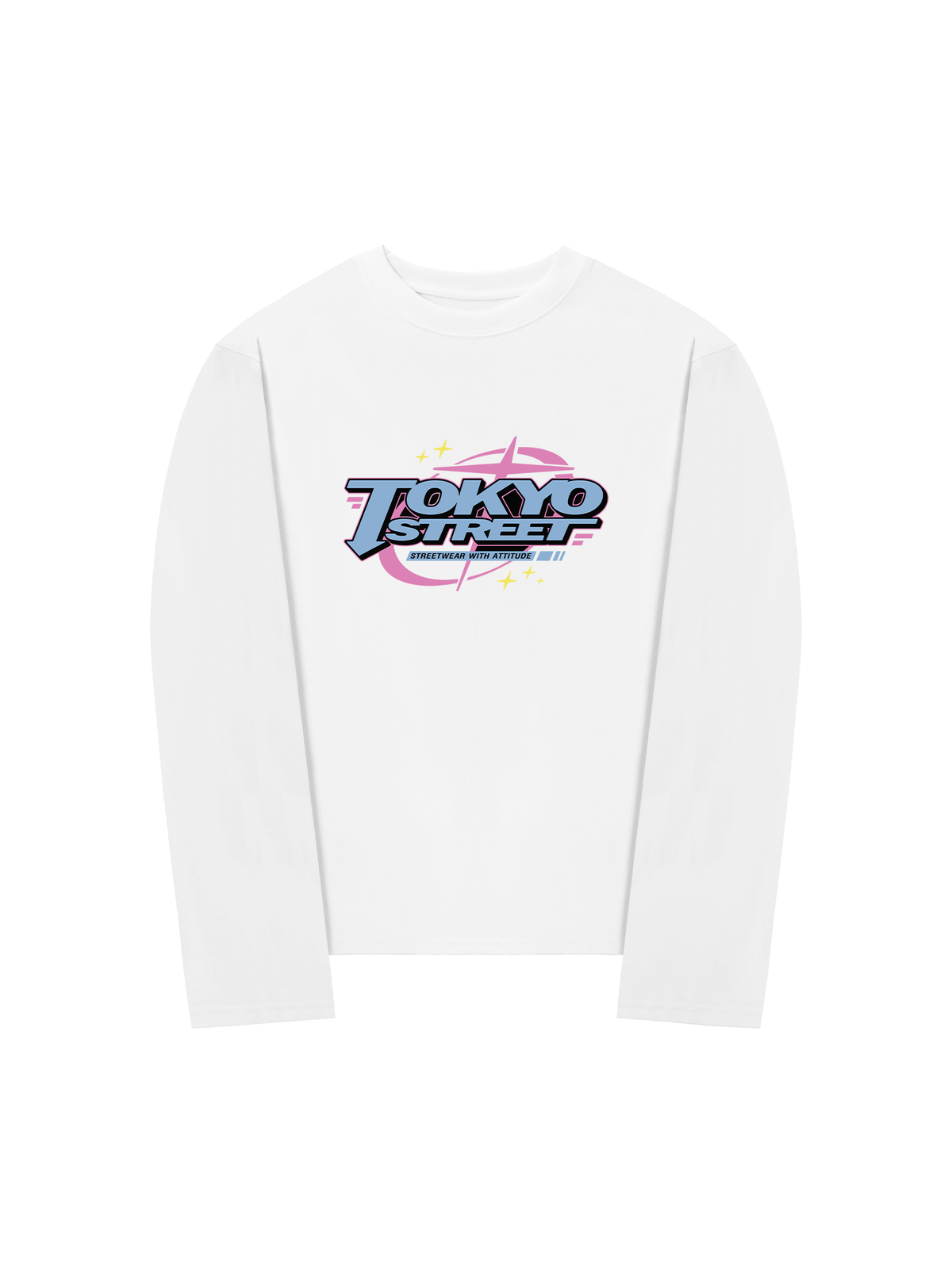 Áo Thun Dài Tay City Tokyo Streetwear With Atitude Blue