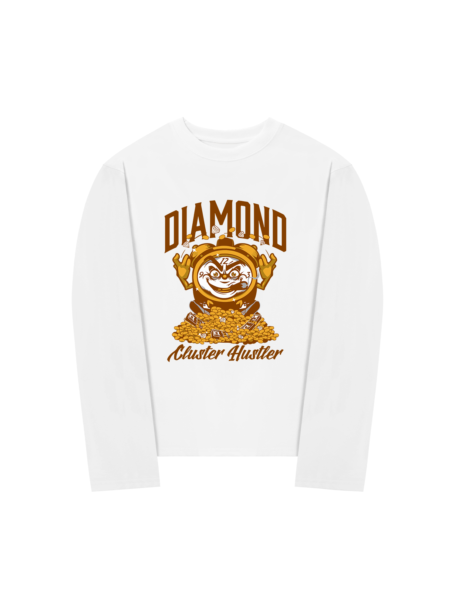 Áo Thun Dài Tay Money Diamond Cluster Hustler