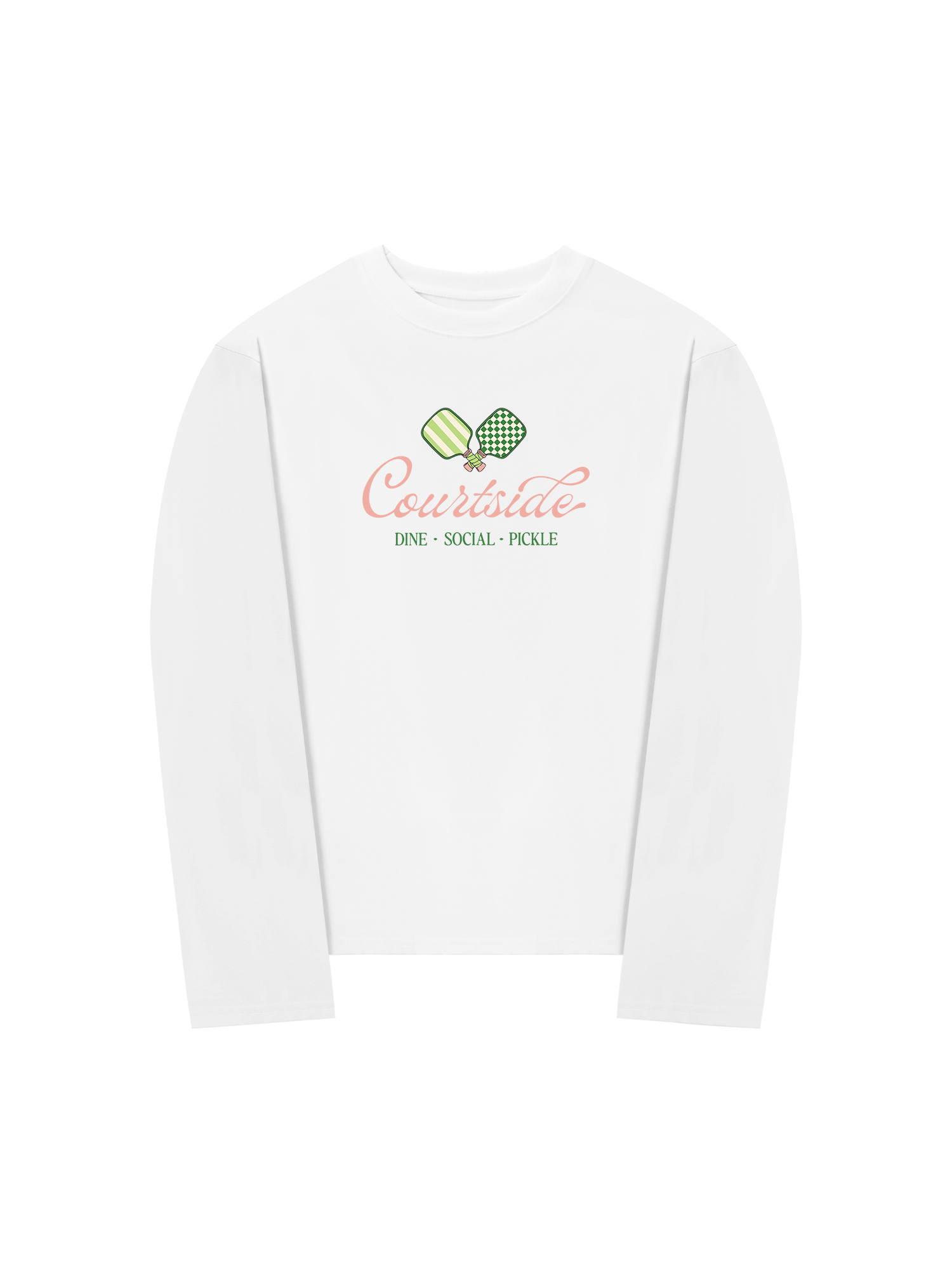 Áo Thun Dài Tay Pickleball Courtside Dine Social Pickle