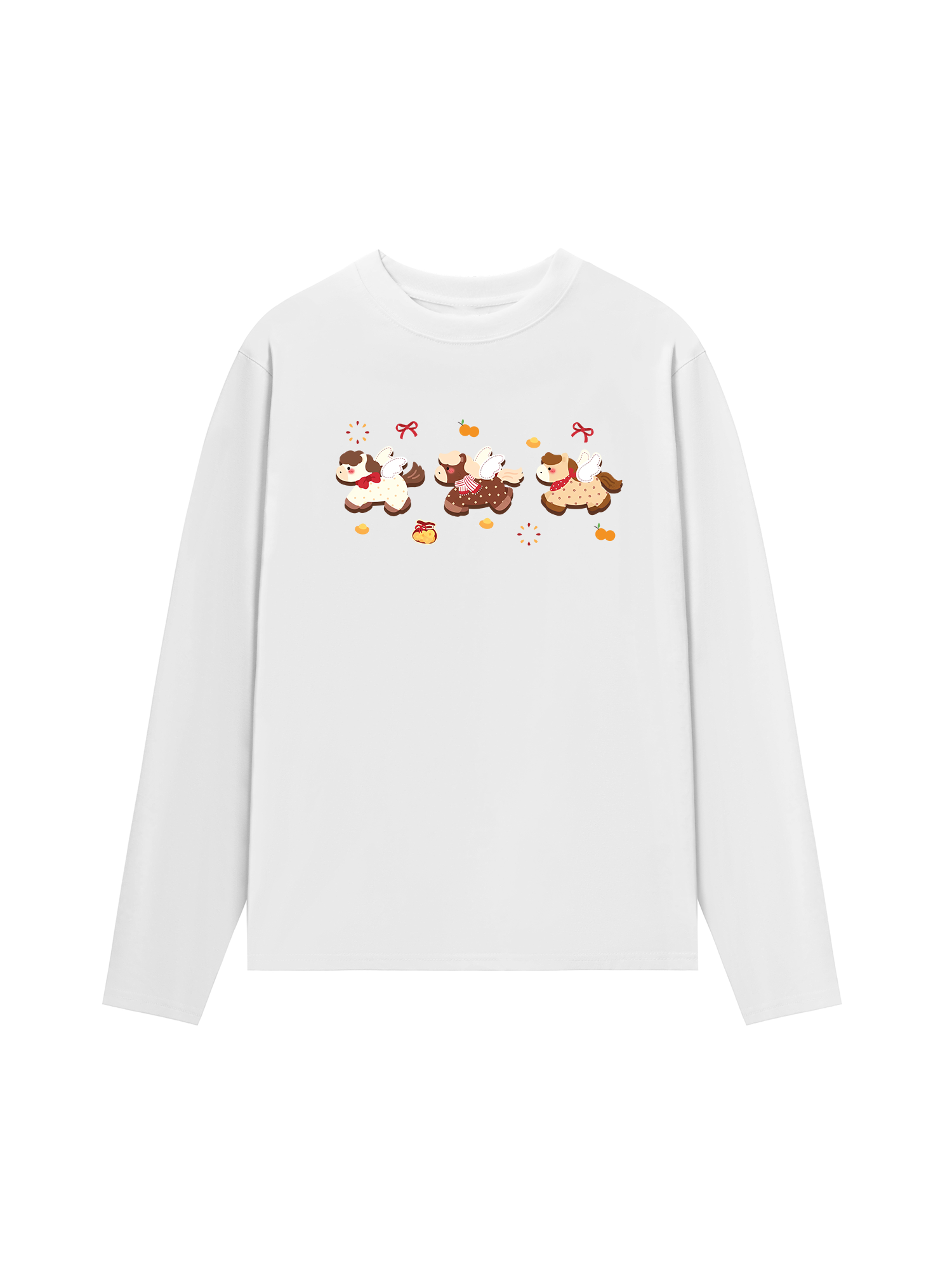 Áo Thun Dài Tay Tết Bính Ngọ  3 Bé Ngựa