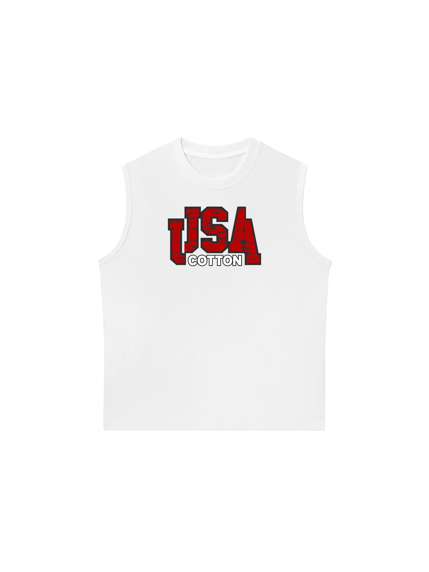 Áo Ba Lỗ Relaxed Fit USA Scratched Typo