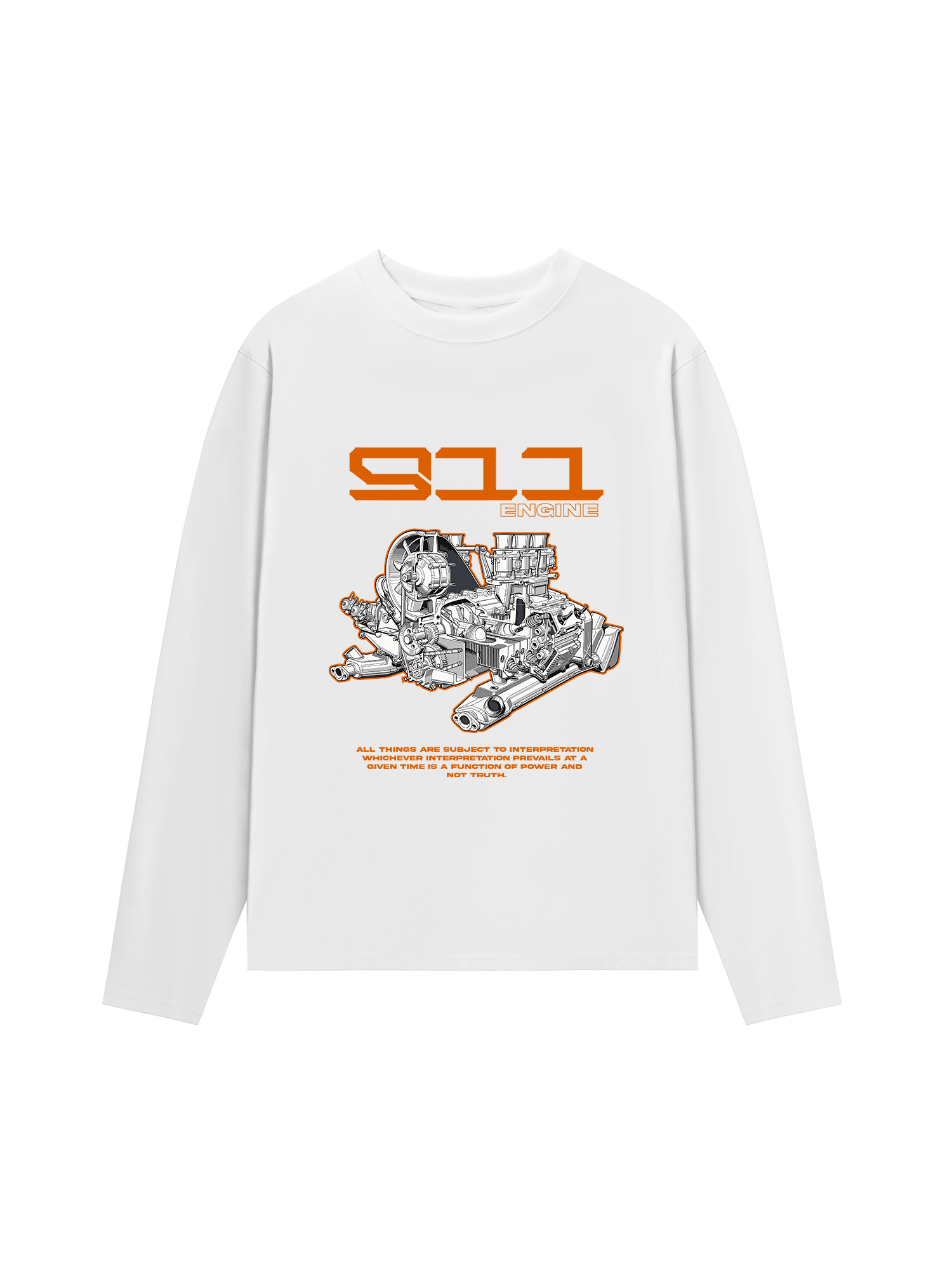 Áo Thun Dài Tay Porsche 911 Engine