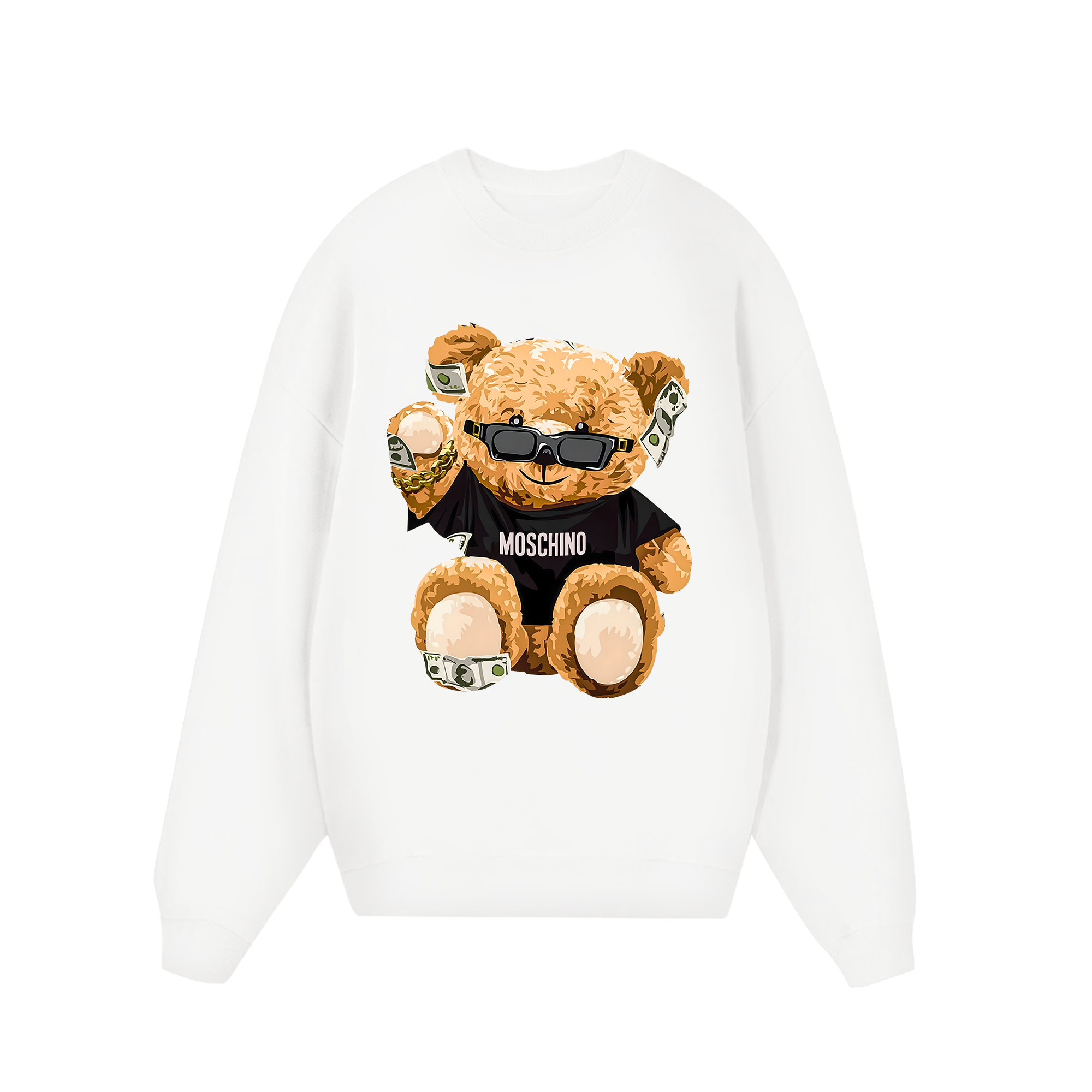 Moschino Brown Bear Money Sweater