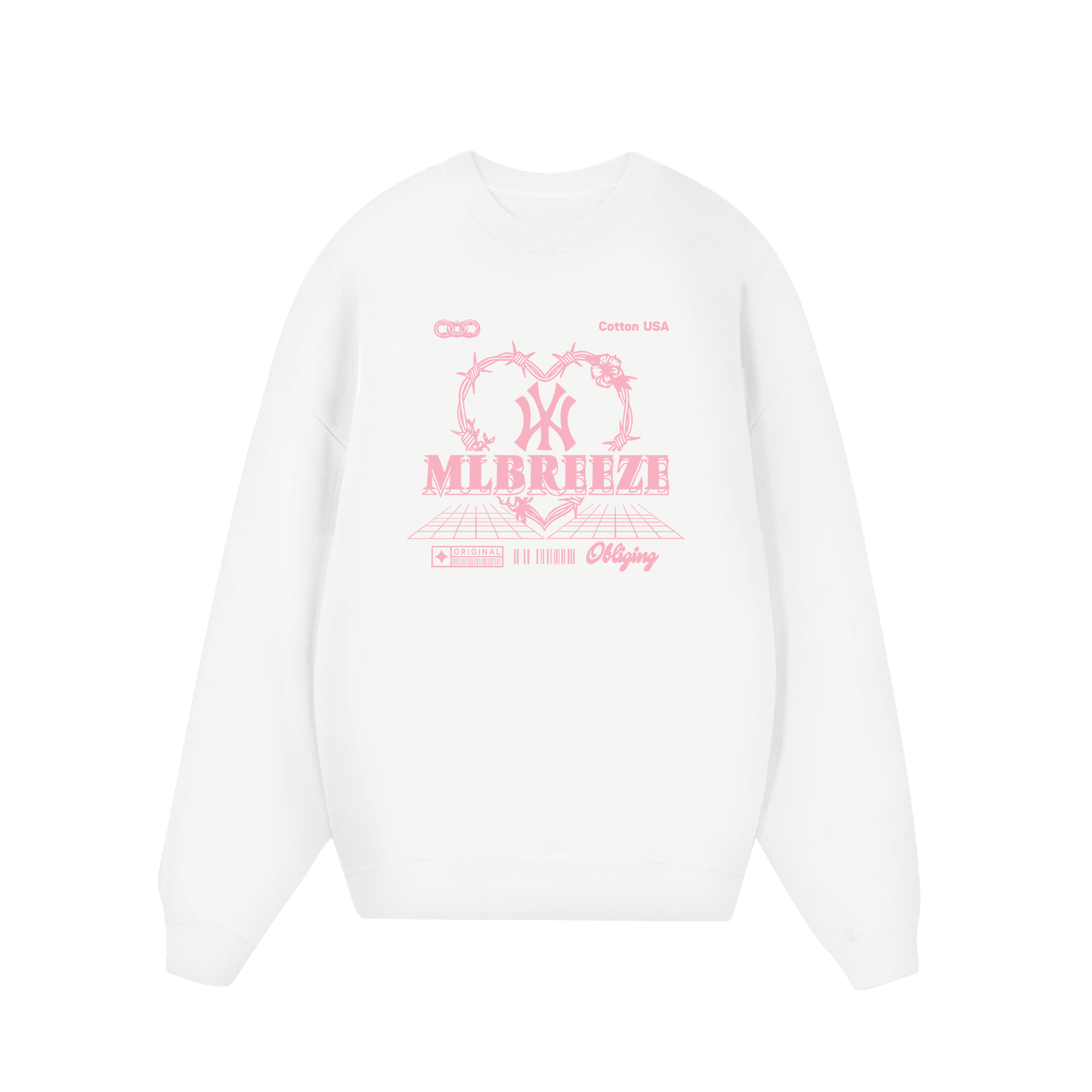 MLB Obliging Metal Heart Sweater