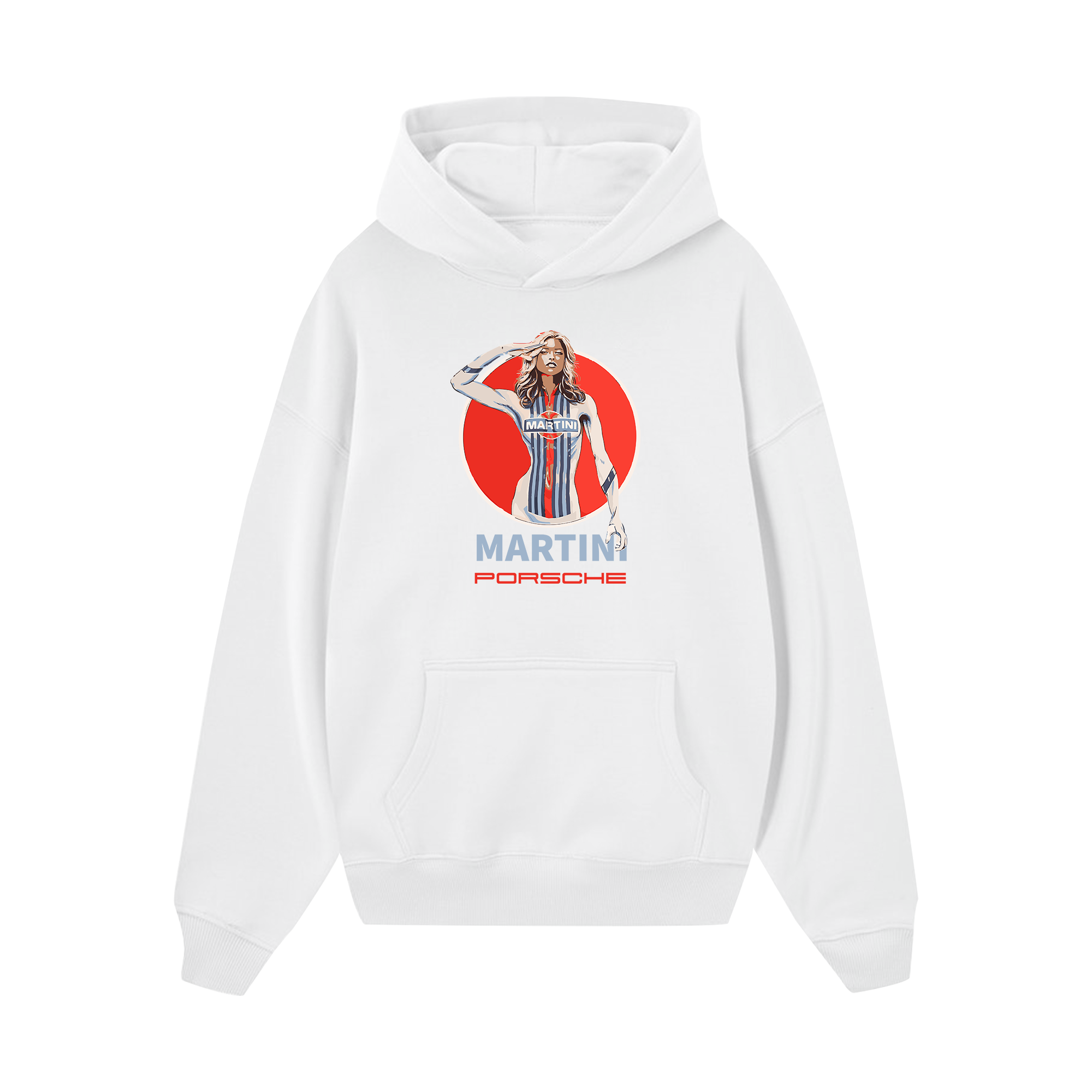 Porsche Girl Posing Martini Hoodie