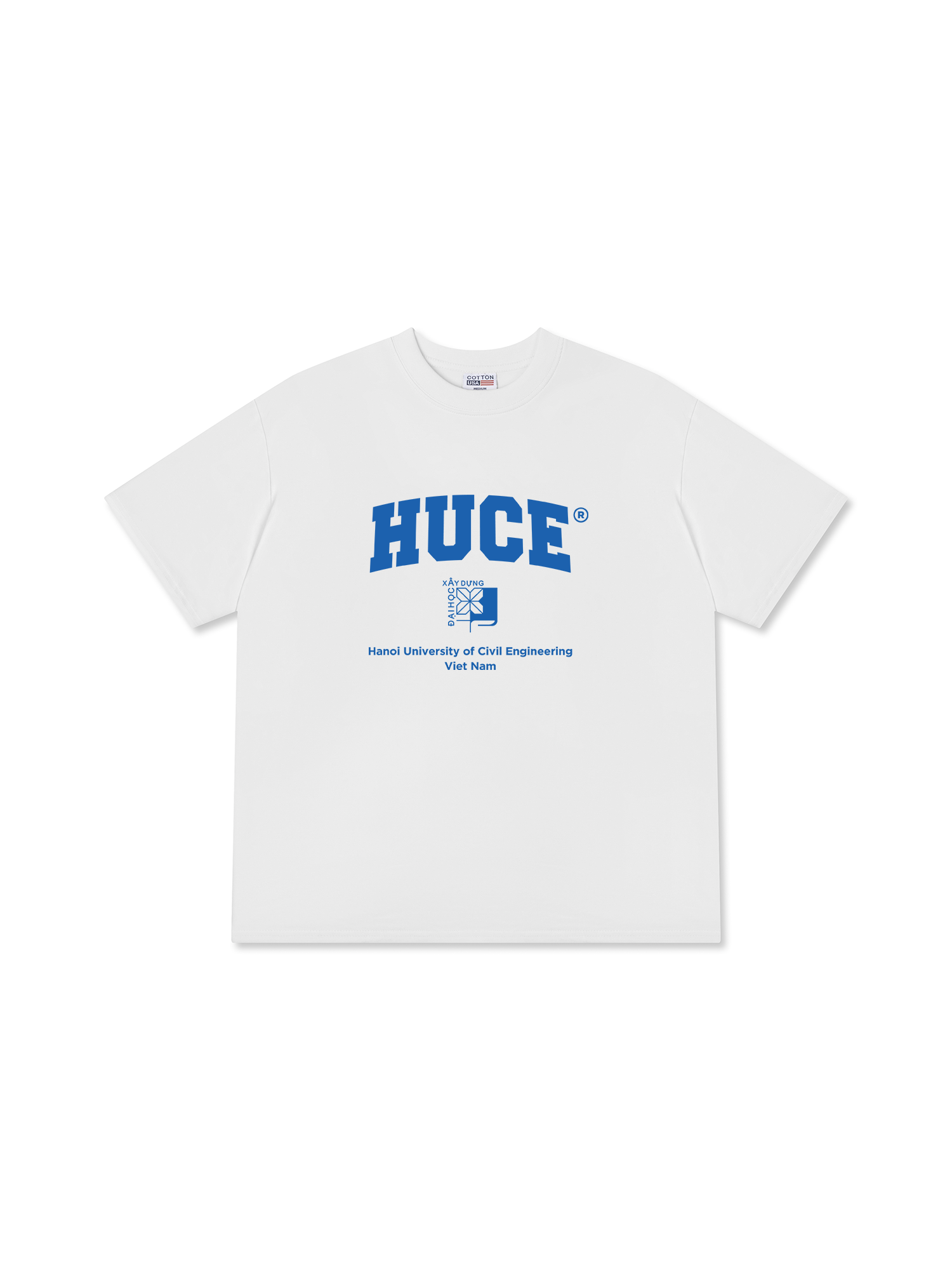 Áo Thun Relaxed Fit HUCE - Hanoi University of Civil Engineering