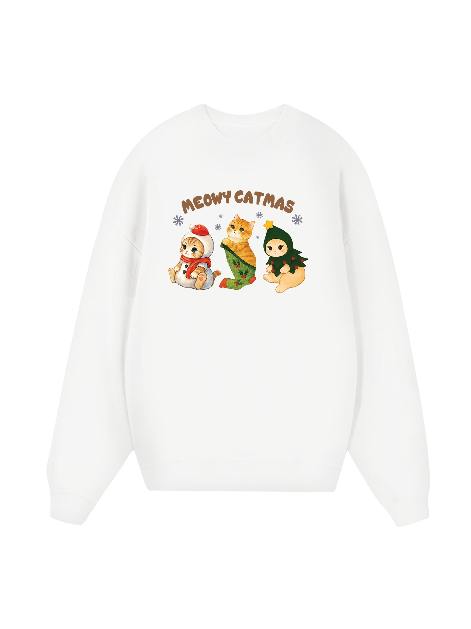 Meowy Catmas Three Cat  Sweater