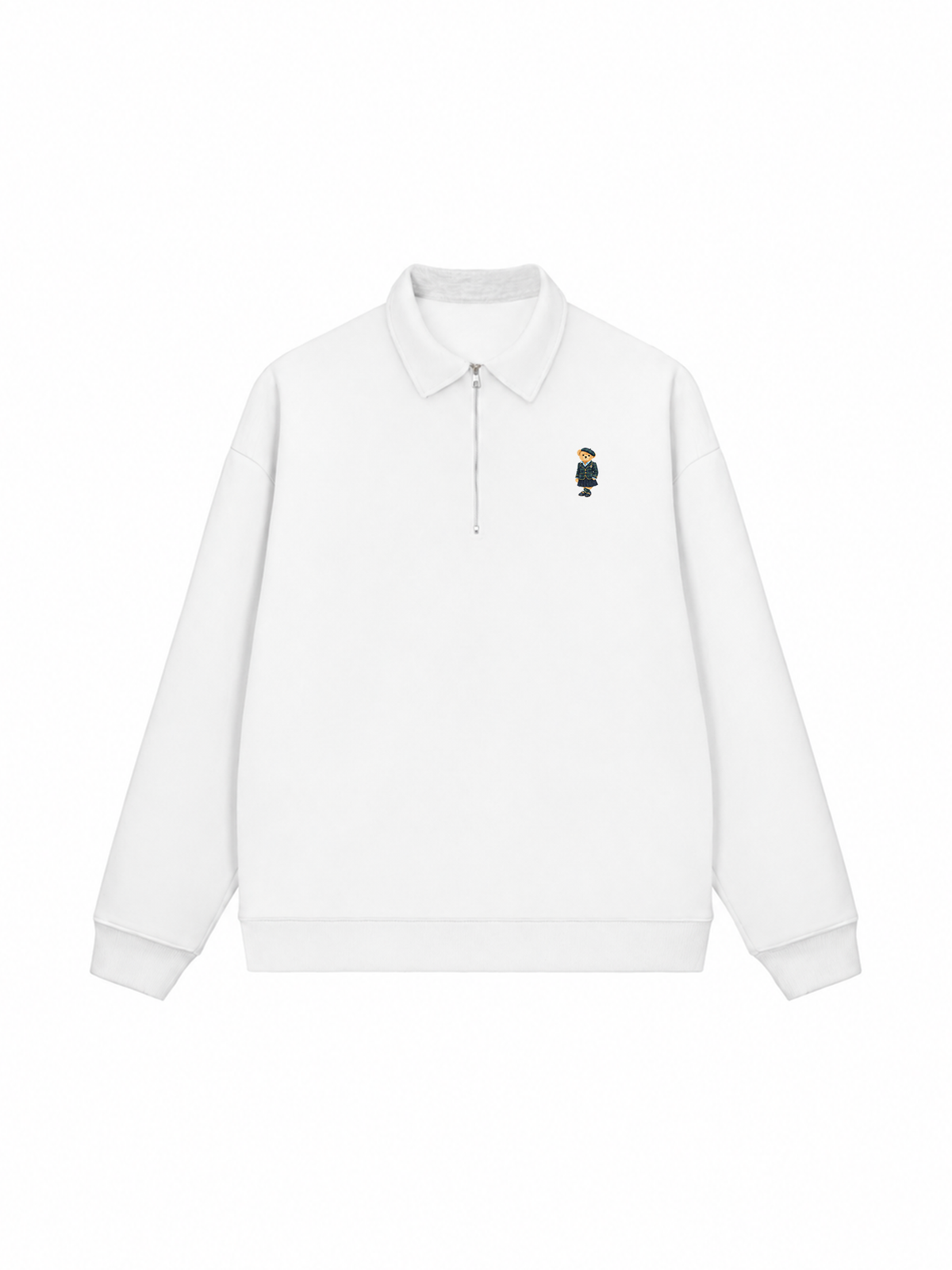 Áo Sweater Polo Nỉ Hai Da Bear Three