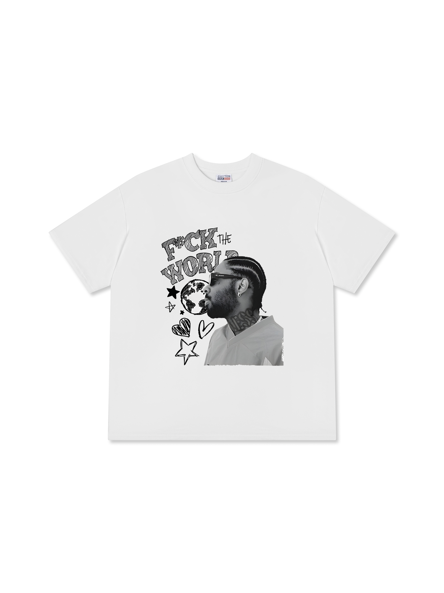 Áo Thun Relaxed Fit Tricou Brent Faiyaz  Fck World