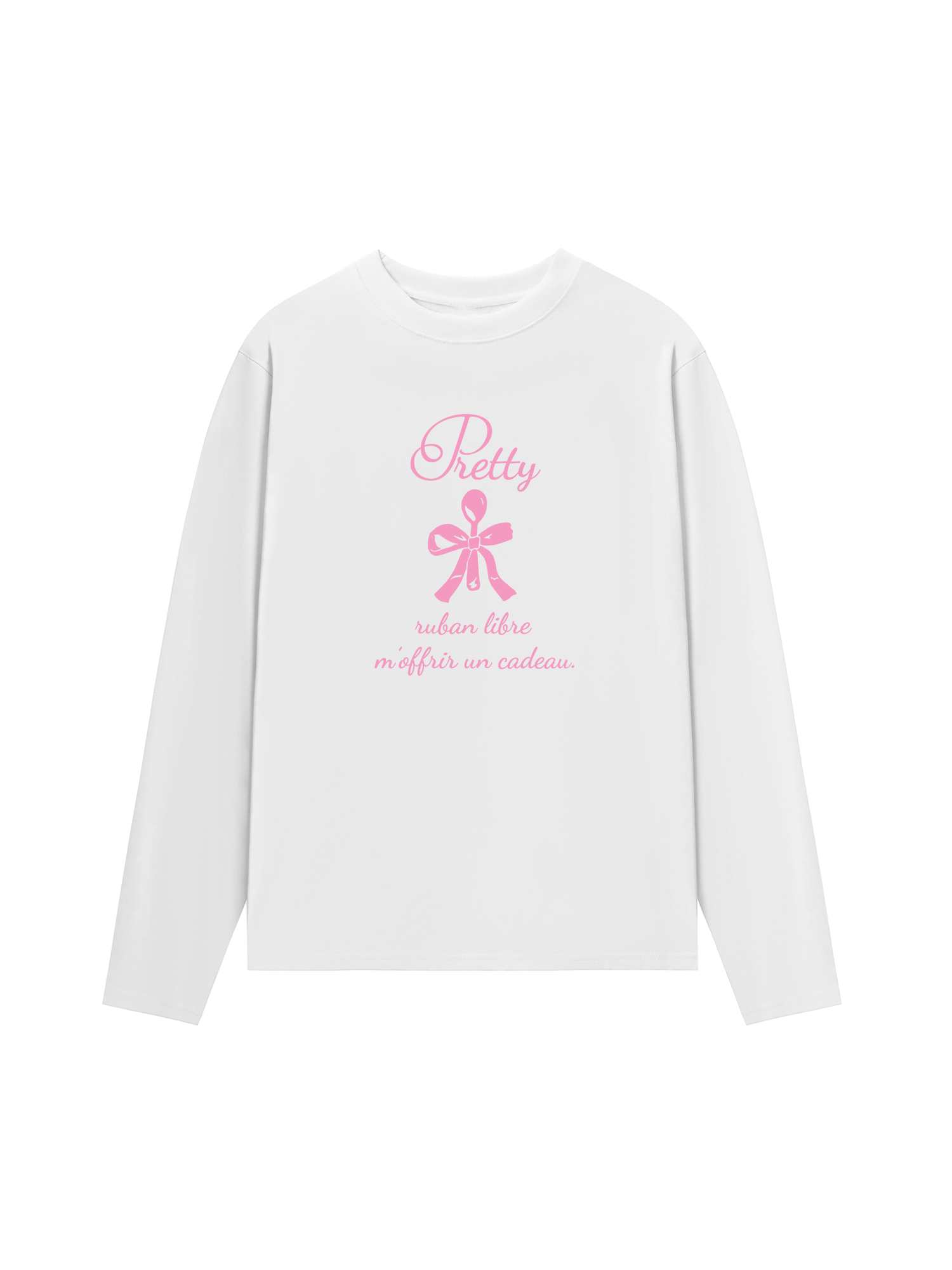 Áo Thun Dài Tay Ribbon Art Work Printing