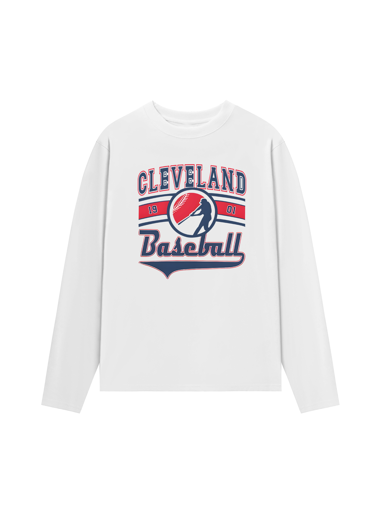Áo Thun Dài Tay Baseball Cleveland