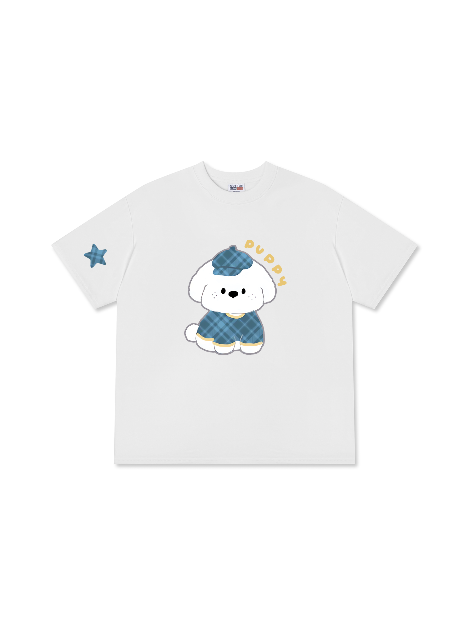 Áo Thun Relaxed Fit Soft Paw Blue Puppy