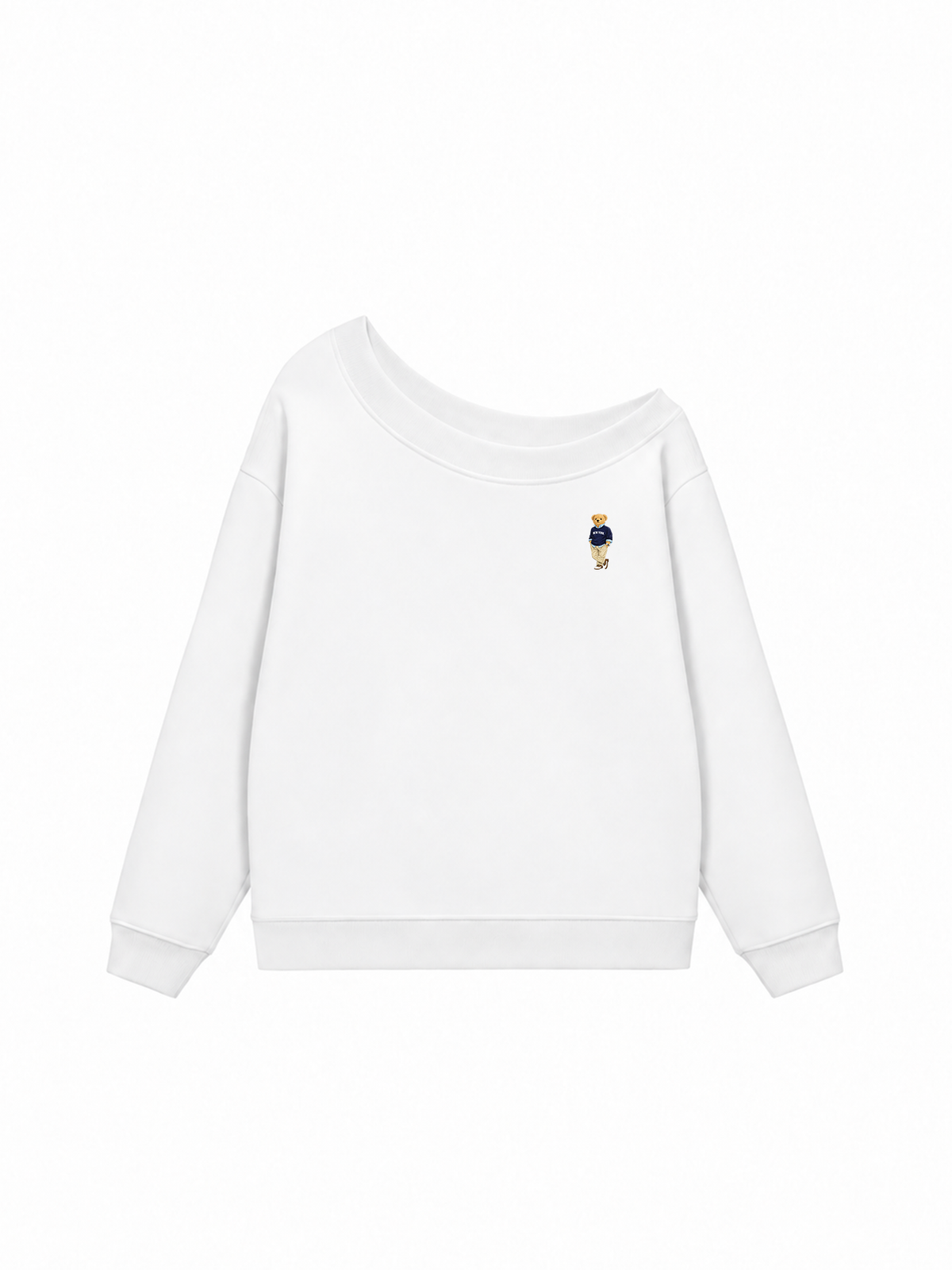Áo Sweater Lệch Vai Nỉ Hai Da Classic Bear