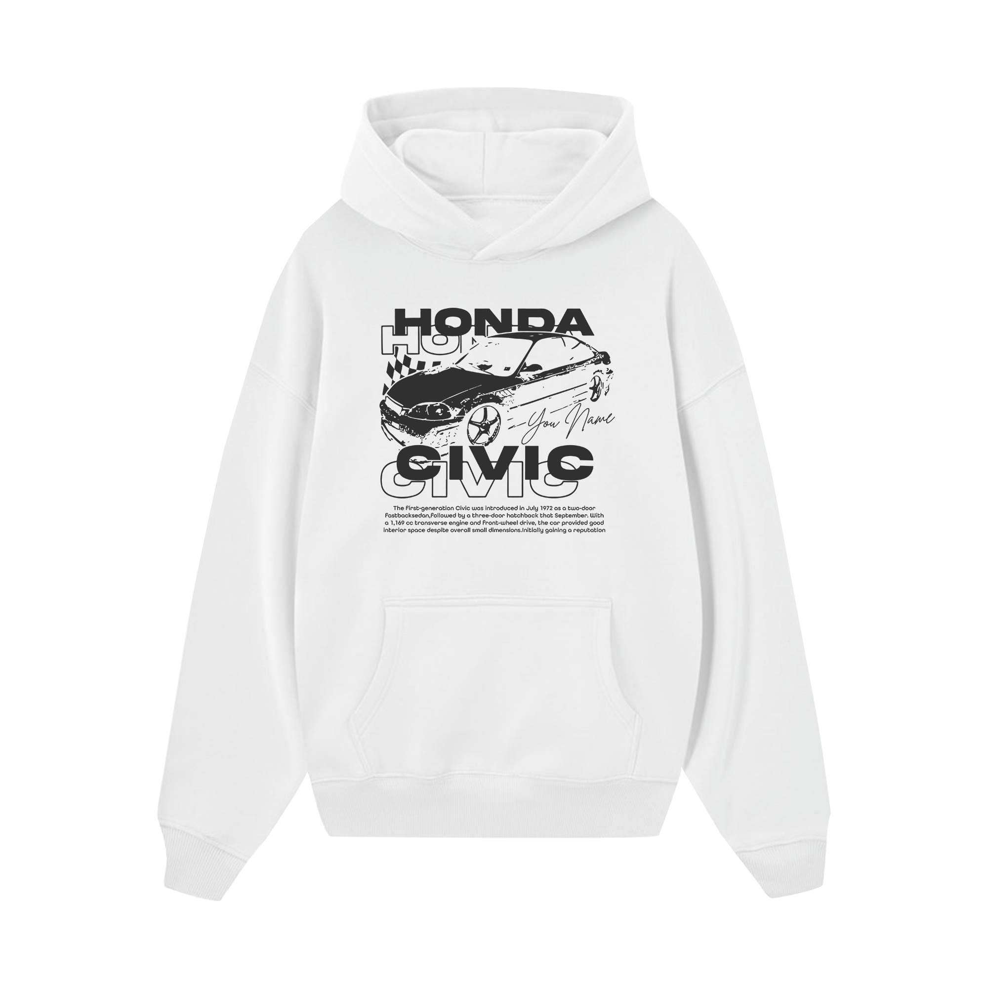 Custom Car Honda Civic Vintage Hoodie