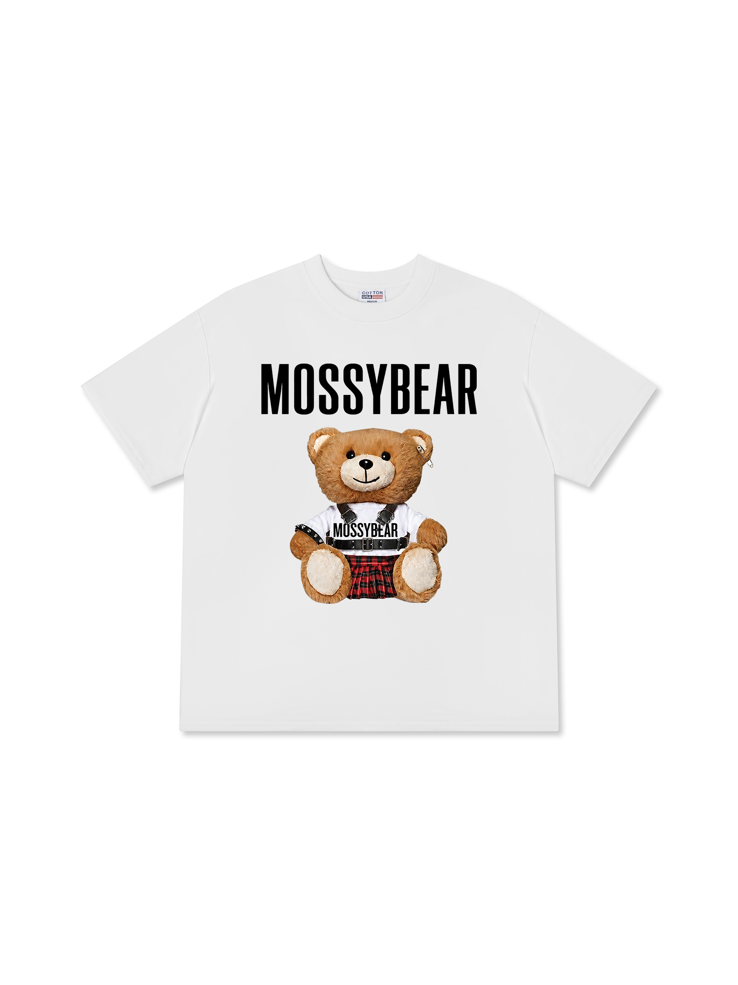 Áo Thun Relaxed Fit  Mossy Bear Plaid Bear