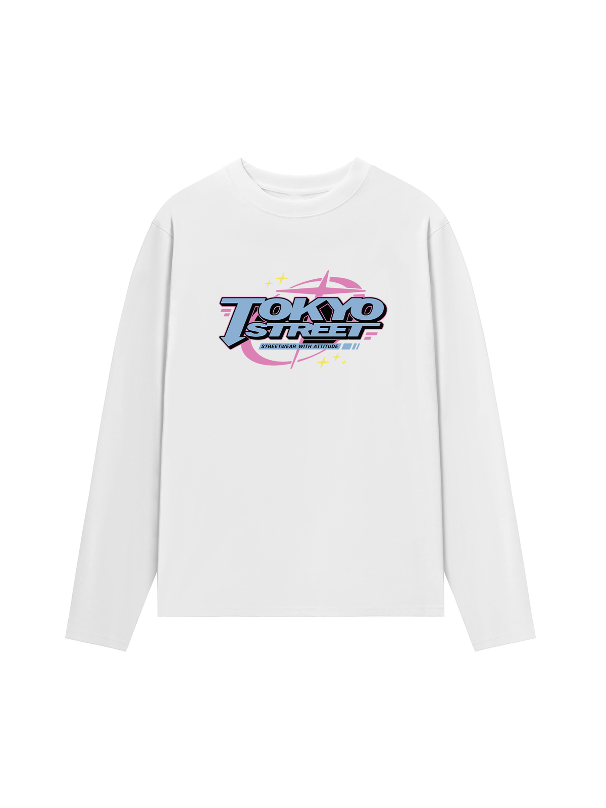 Áo Thun Dài Tay City Tokyo Streetwear With Atitude Blue