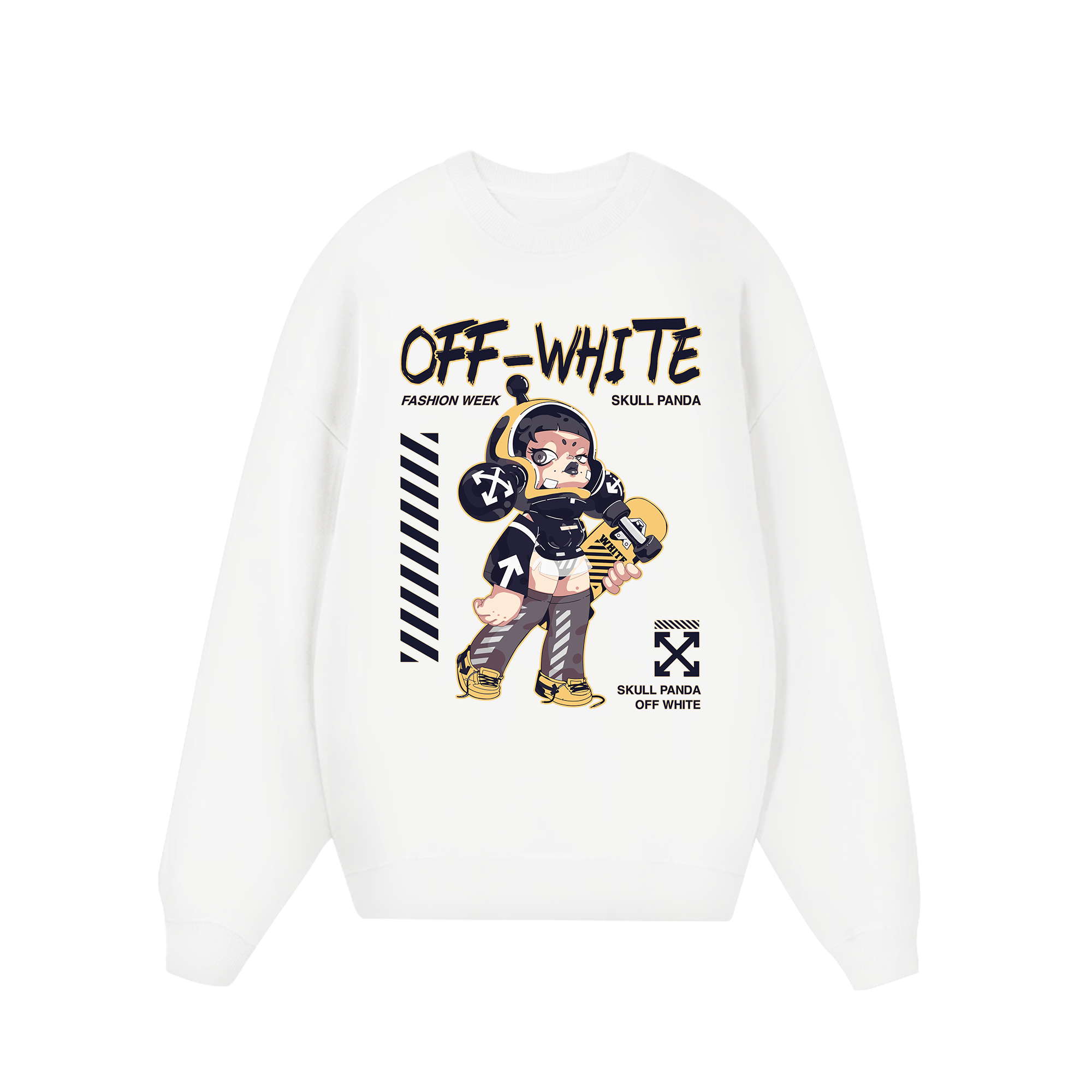 Off White Skull Panda Sweater