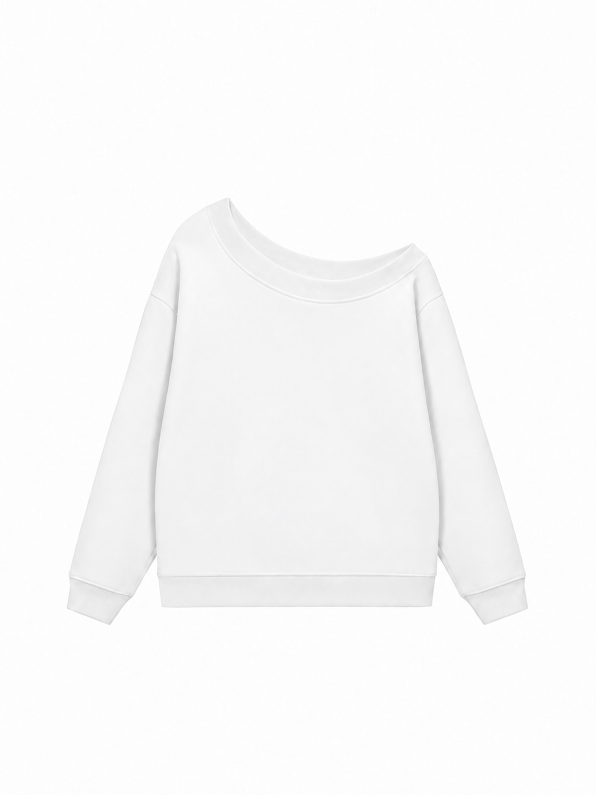 Áo Sweater Lệch Vai Nỉ Hai Da Cotton USA Basic