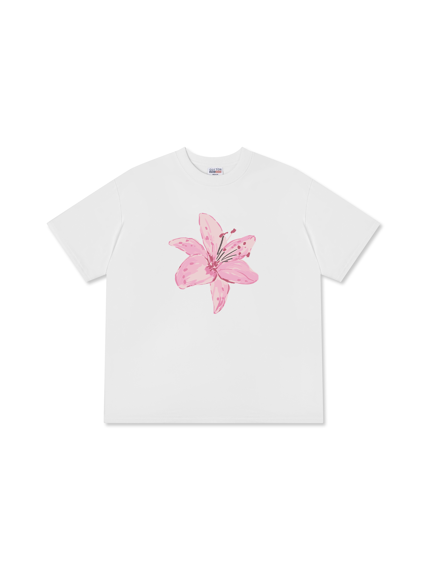 Áo Thun Relaxed Fit Pink Lily