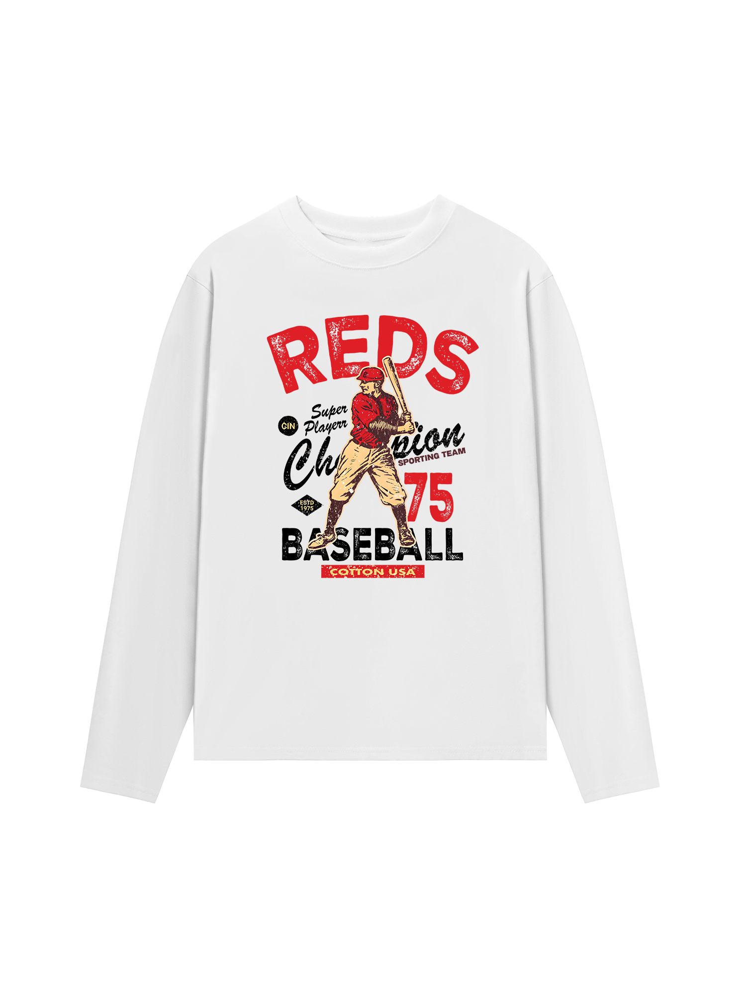 Áo Thun Dài Tay Baseball Super Player