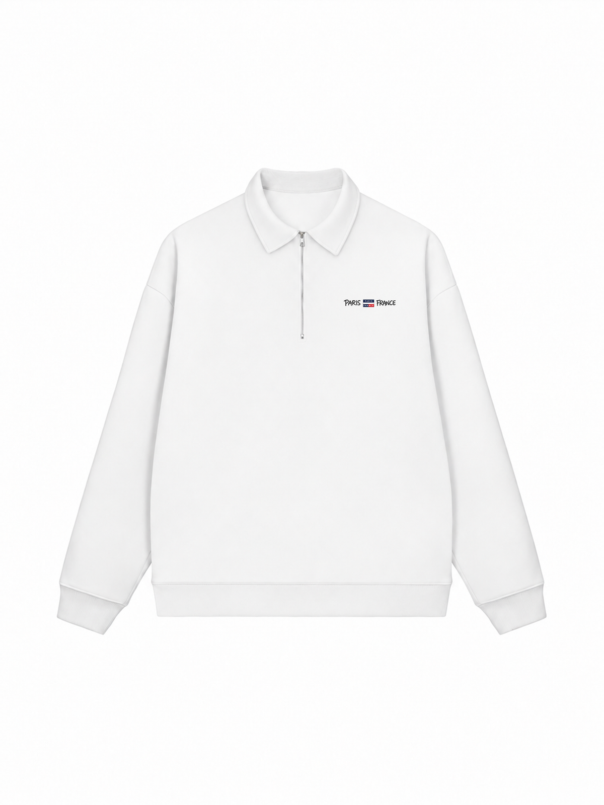 Áo Sweater Polo Nỉ Hai Da Retro Paris France