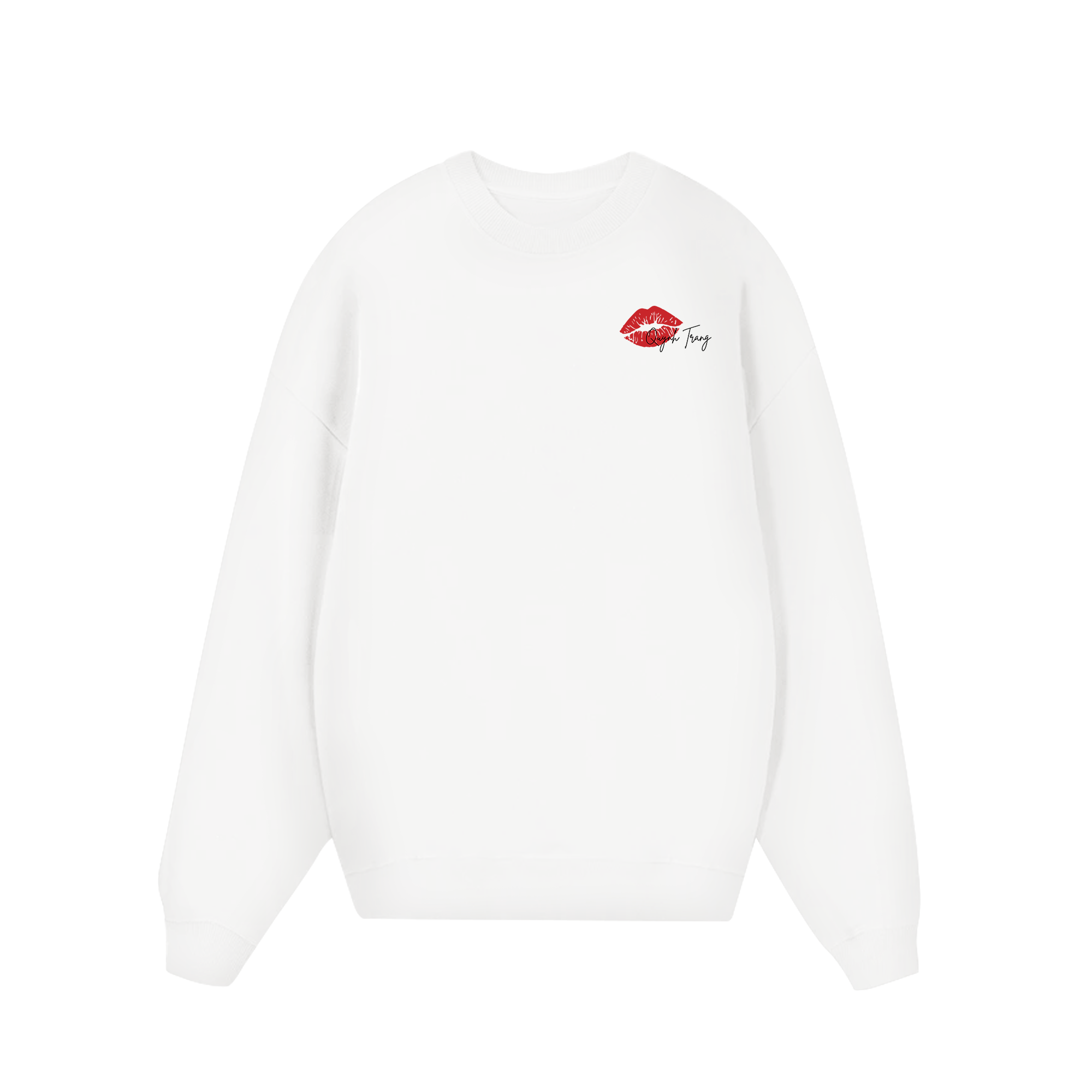 Custom Couple Lips Number Sweater