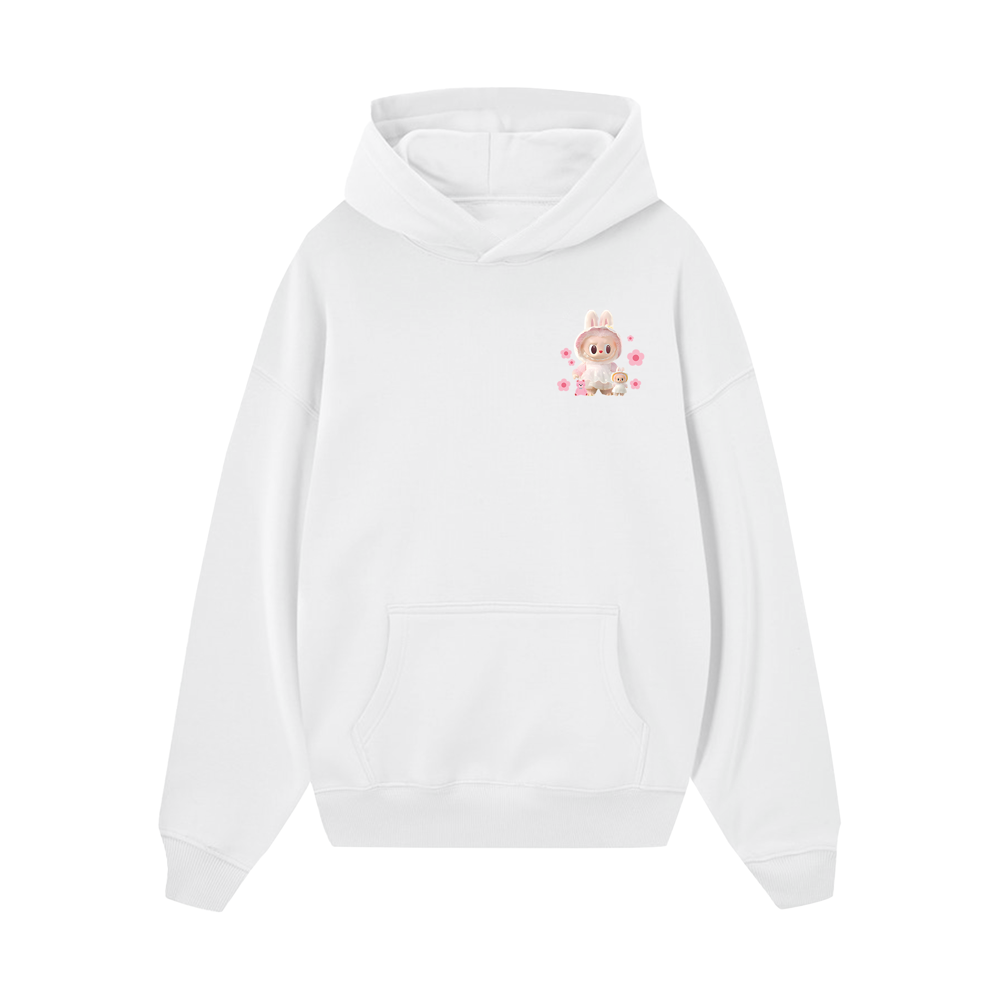 Labubu Cute Pink Flower Hoodie