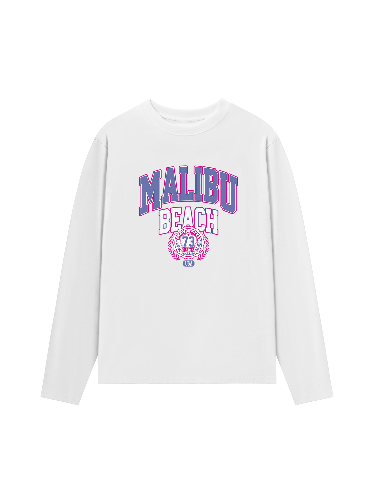 Áo Thun Dài Tay USA Malibu Beach Retro