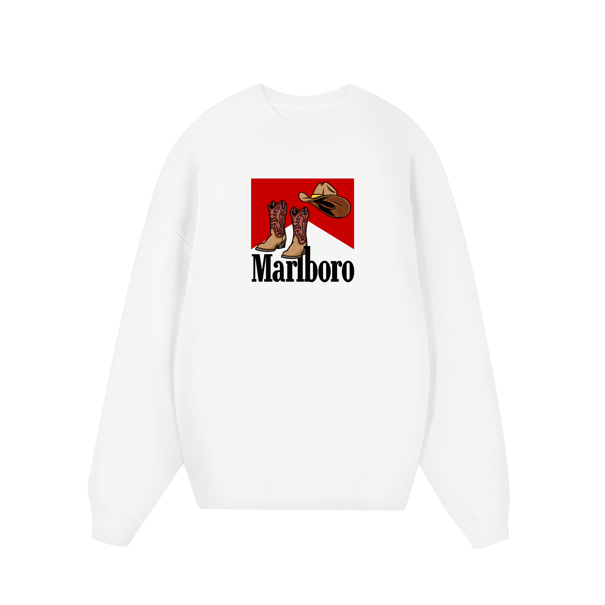 Marlboro Cowboy Hat n Boots Sweater