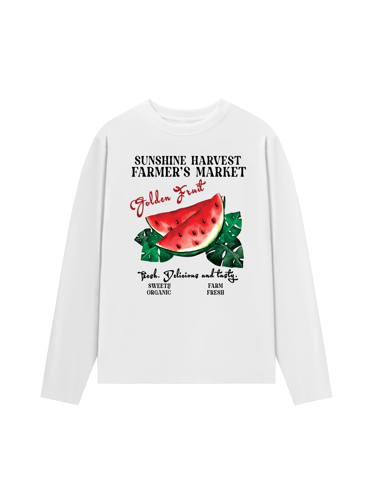 Áo Thun Dài Tay Tropical Watermelon Farm Marrket