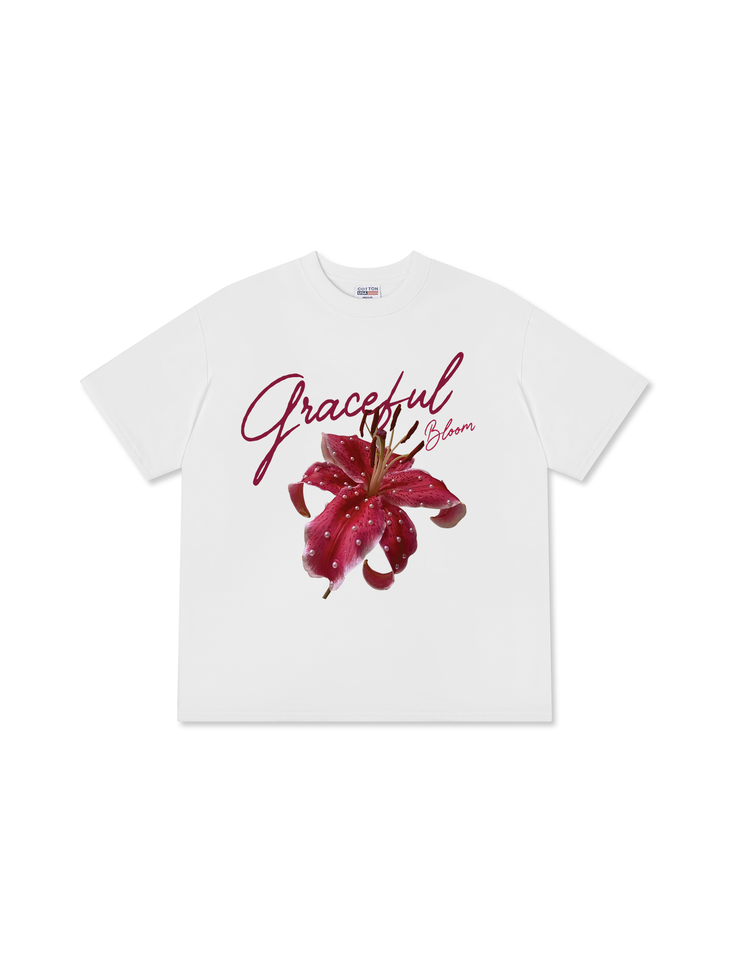 Áo Thun Relaxed Fit Bling Graceful Bloom