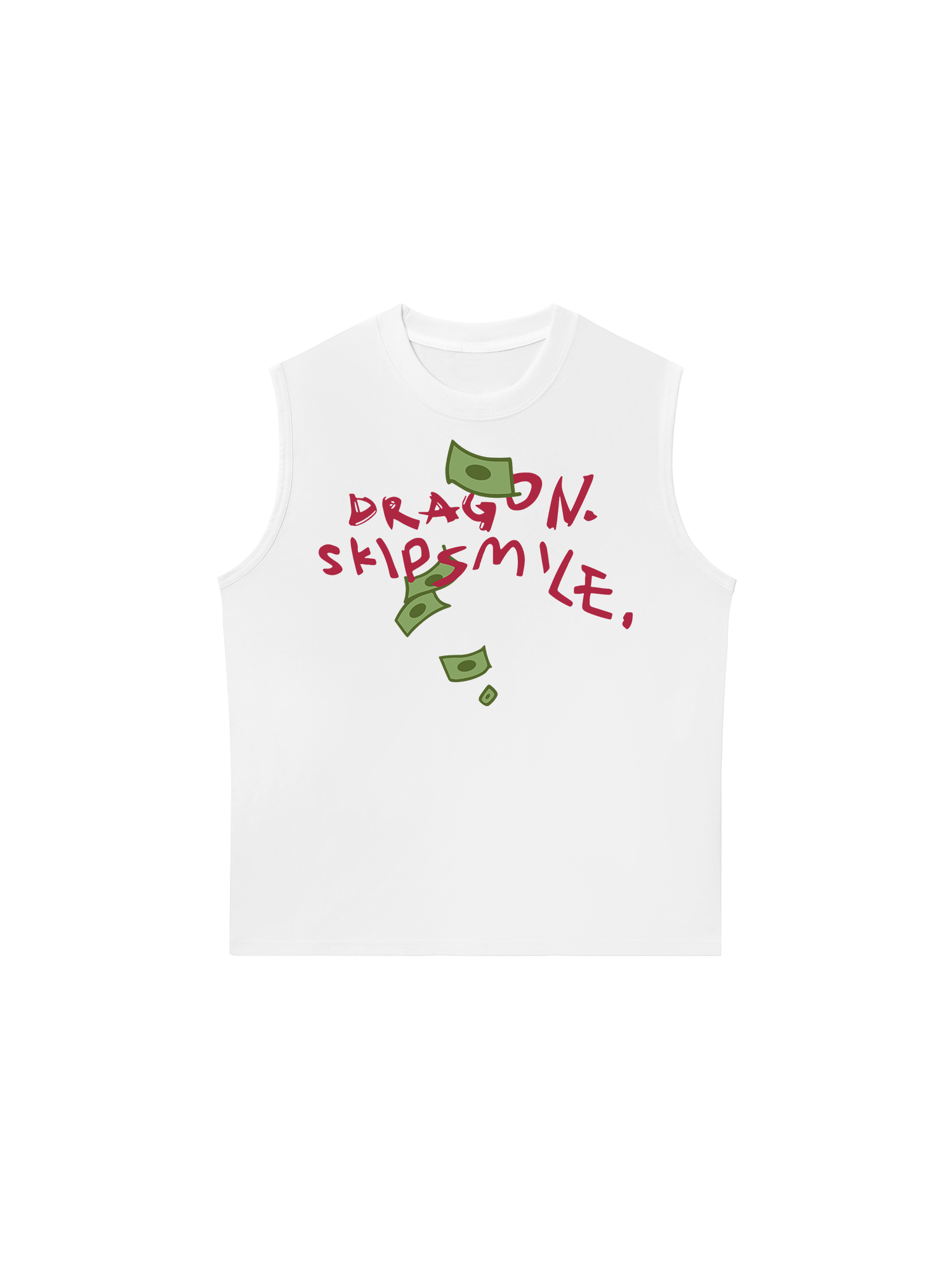 Áo Ba Lỗ Relaxed Fit Money Dragon Skip Smile