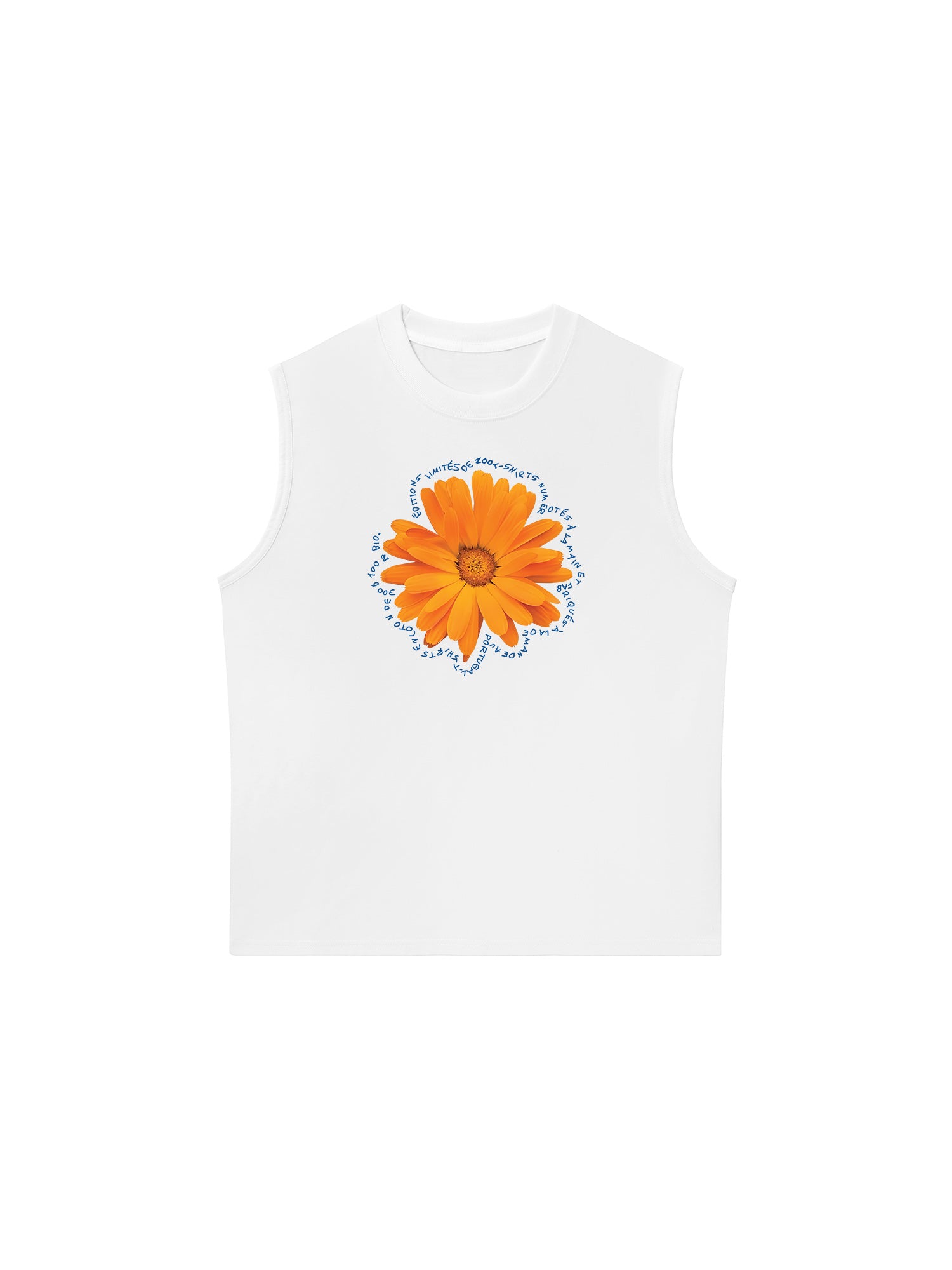 Áo Ba Lỗ Relaxed Fit Floral Orange Flower