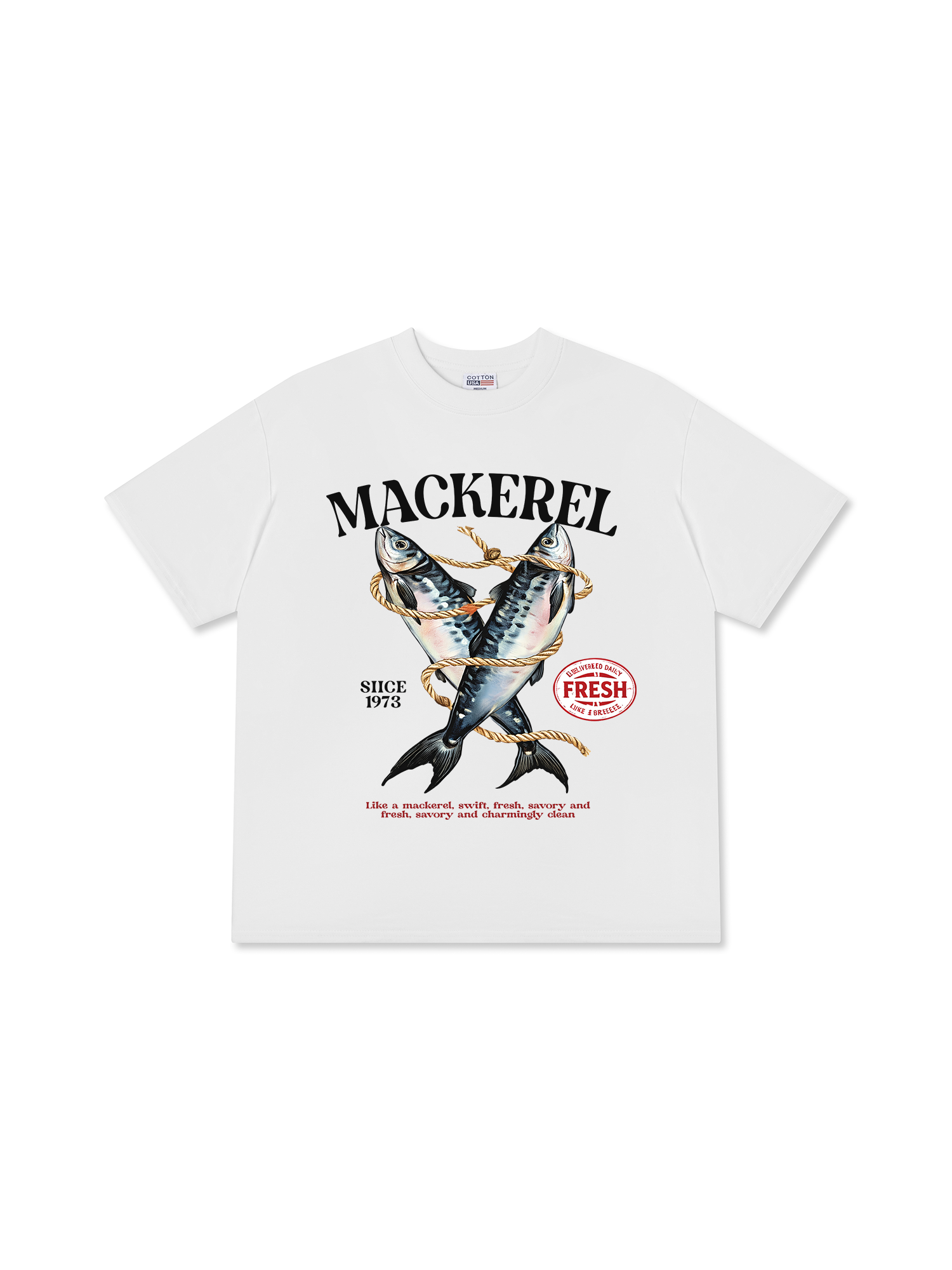 Áo Thun Relaxed Fit Mackerel