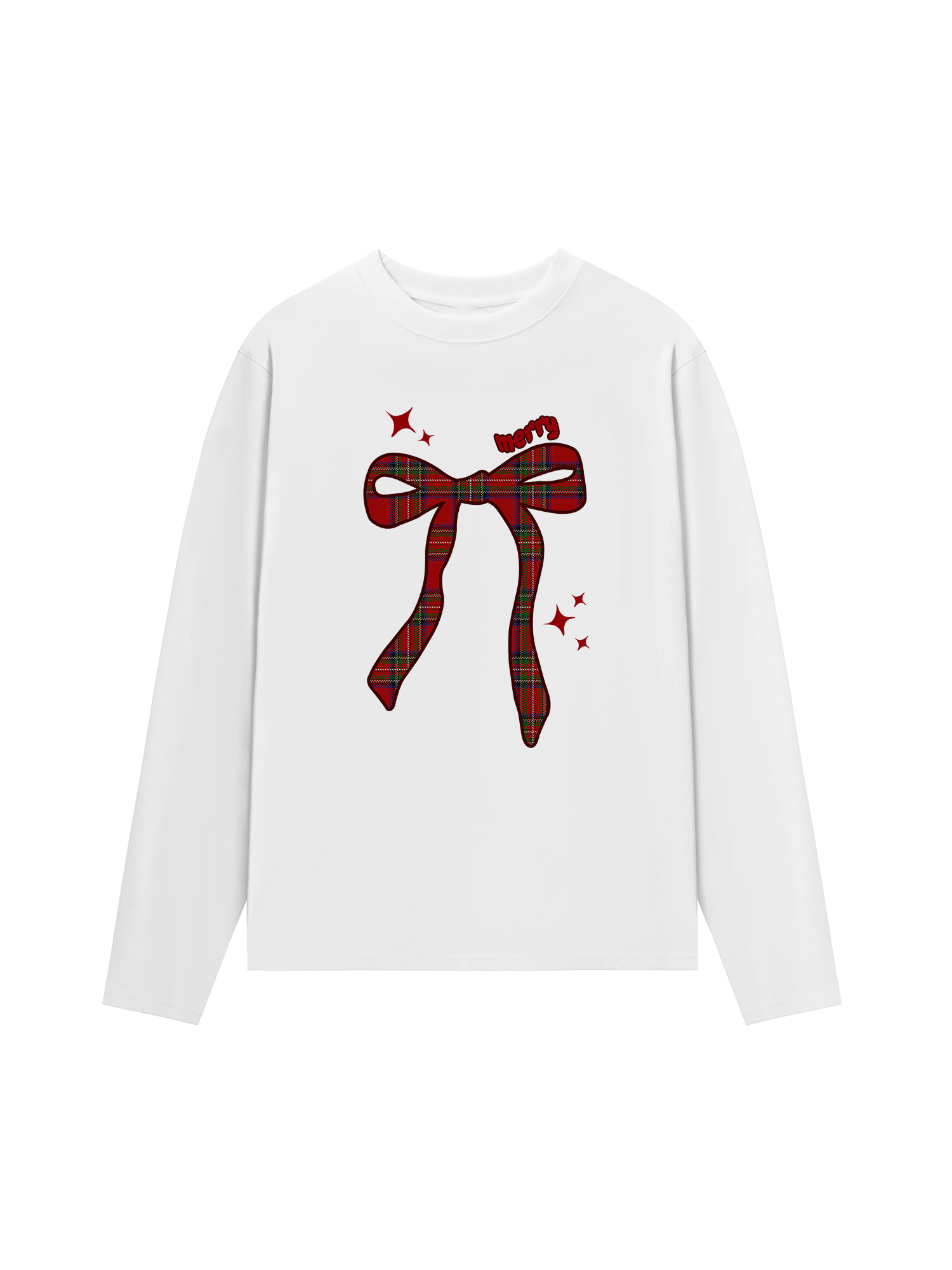 Áo Thun Dài Tay Merry Plaid Bow