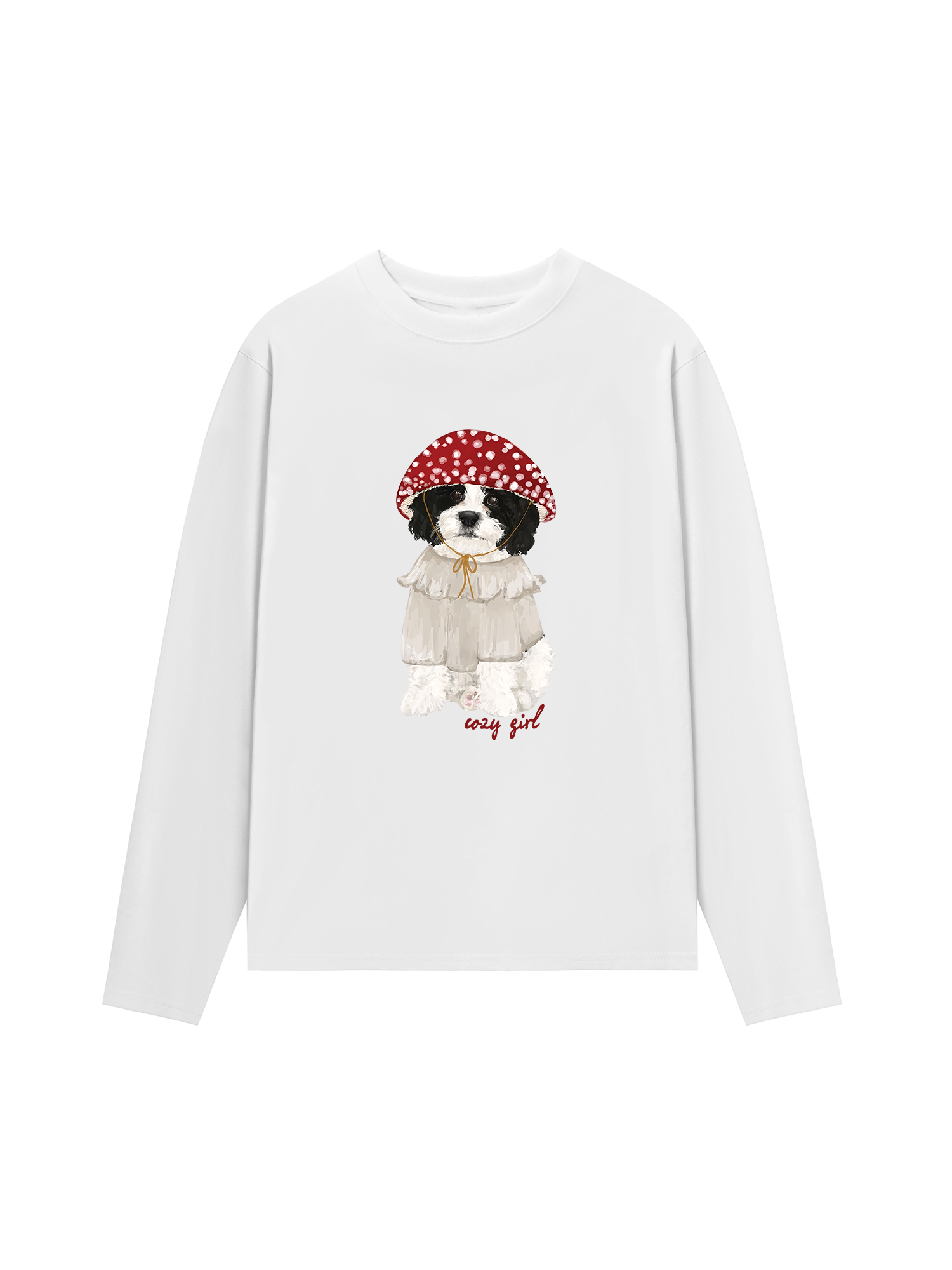 Áo Thun Dài Tay Cozy Girrl Cute Puppy