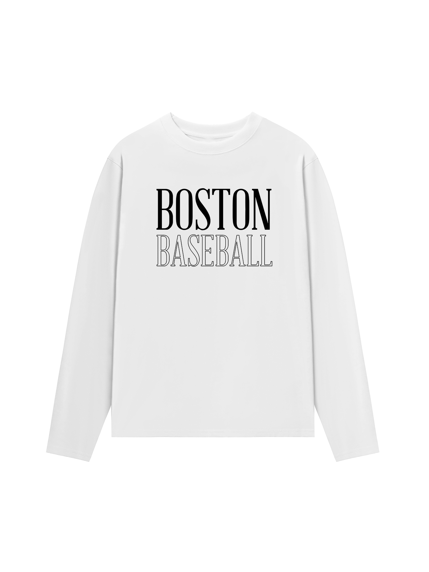Áo Thun Dài Tay Baseball Basic Boston