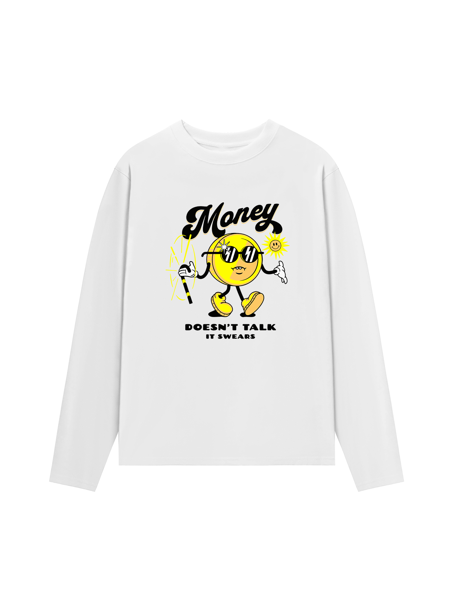 Áo Thun Dài Tay Money Doesn_t Talk It Swears
