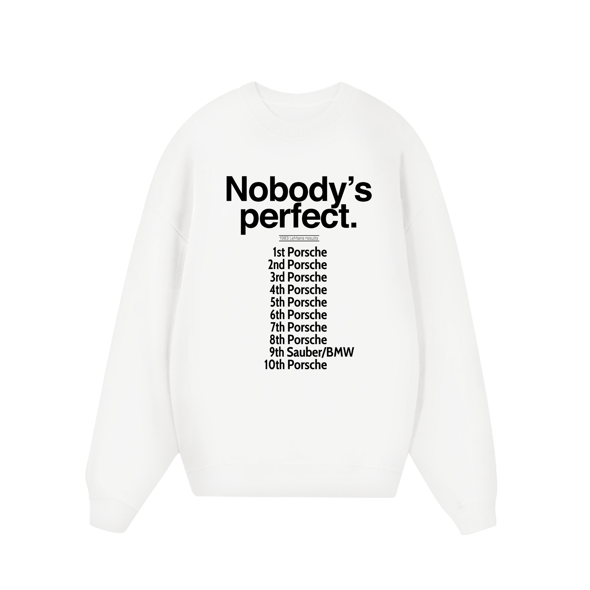 Porsche Nobody's Perfect Sweater