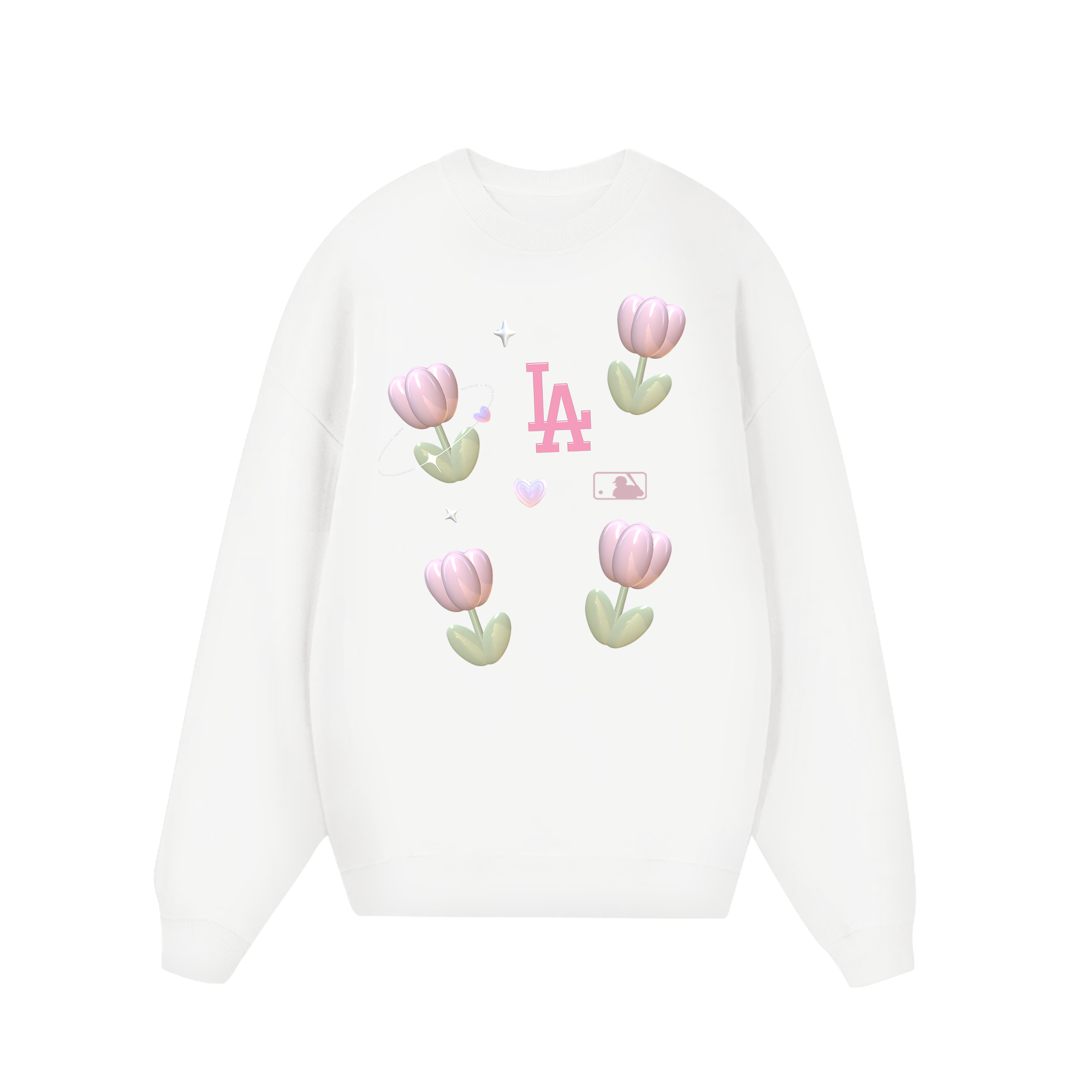 MLB Floral Cute LA Tulip Sweater