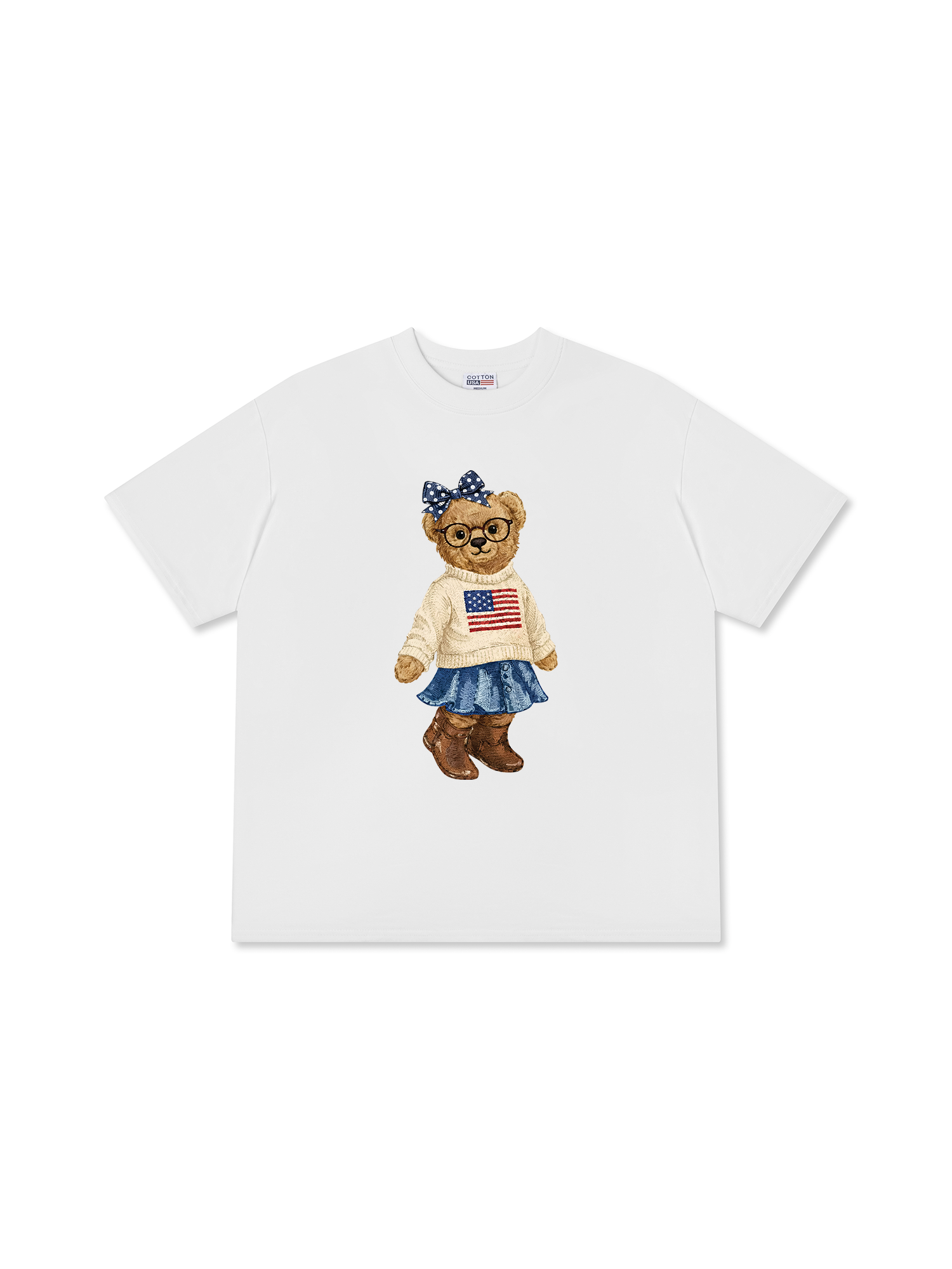 Áo Thun Relaxed Fit Soft Girl Bear