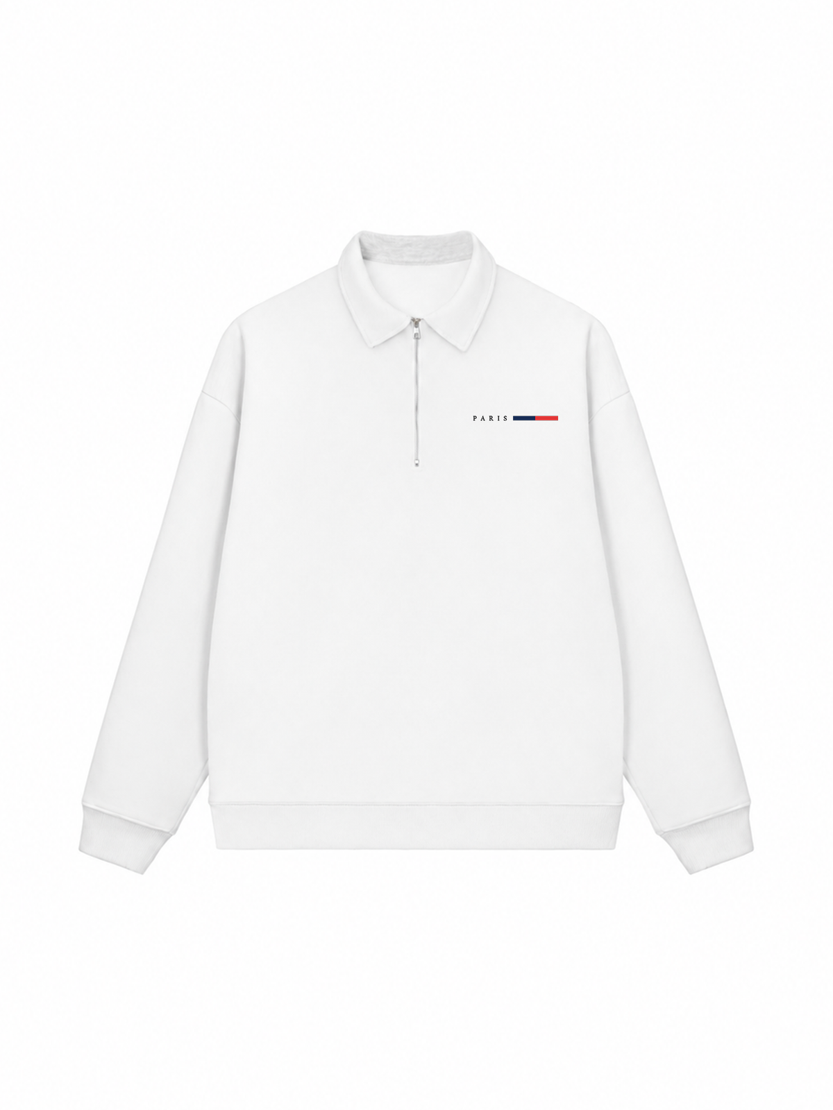 Áo Sweater Polo Nỉ Hai Da City Paris Basic Logo
