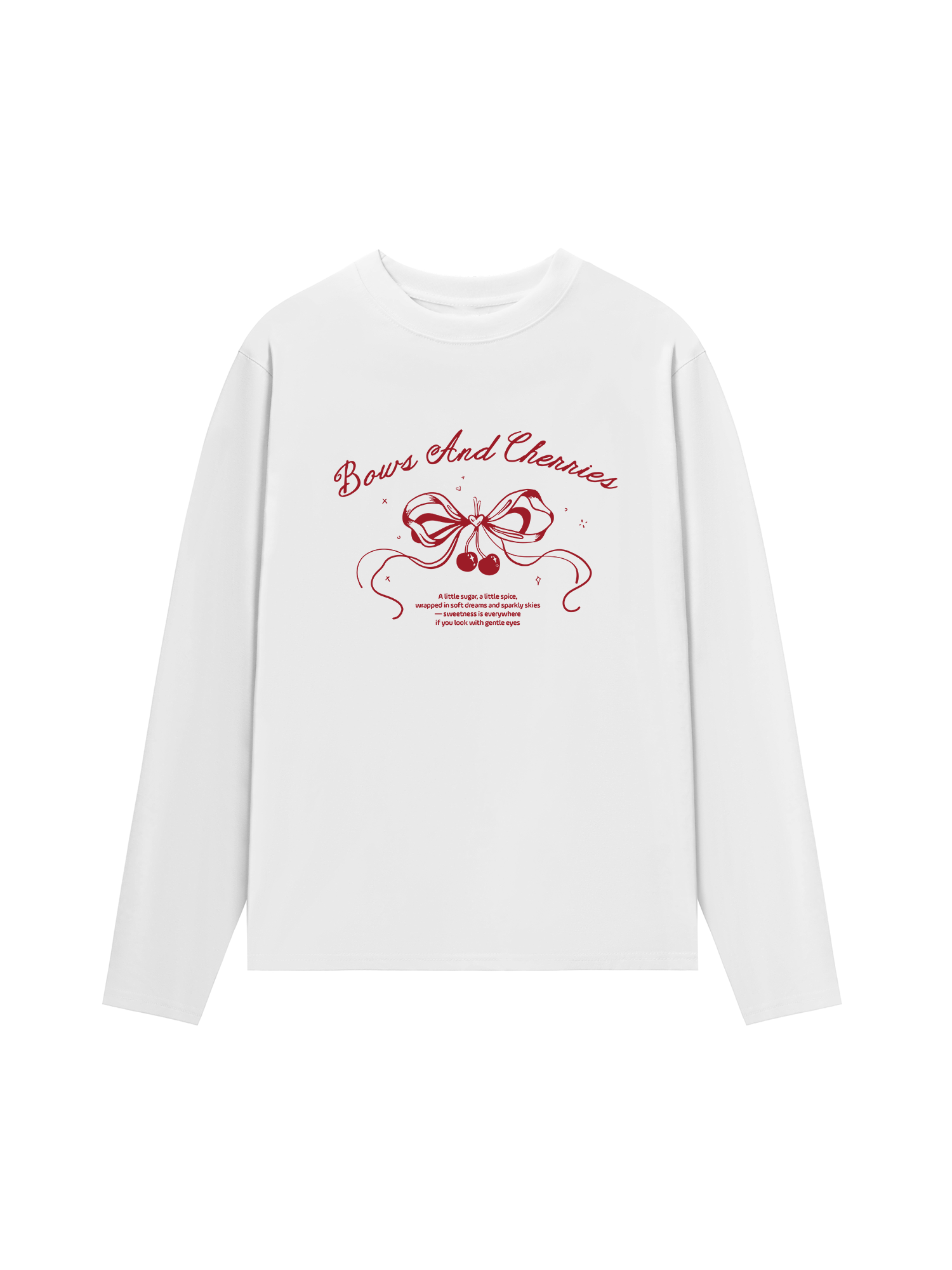 Áo Thun Dài Tay Bows And Cherries