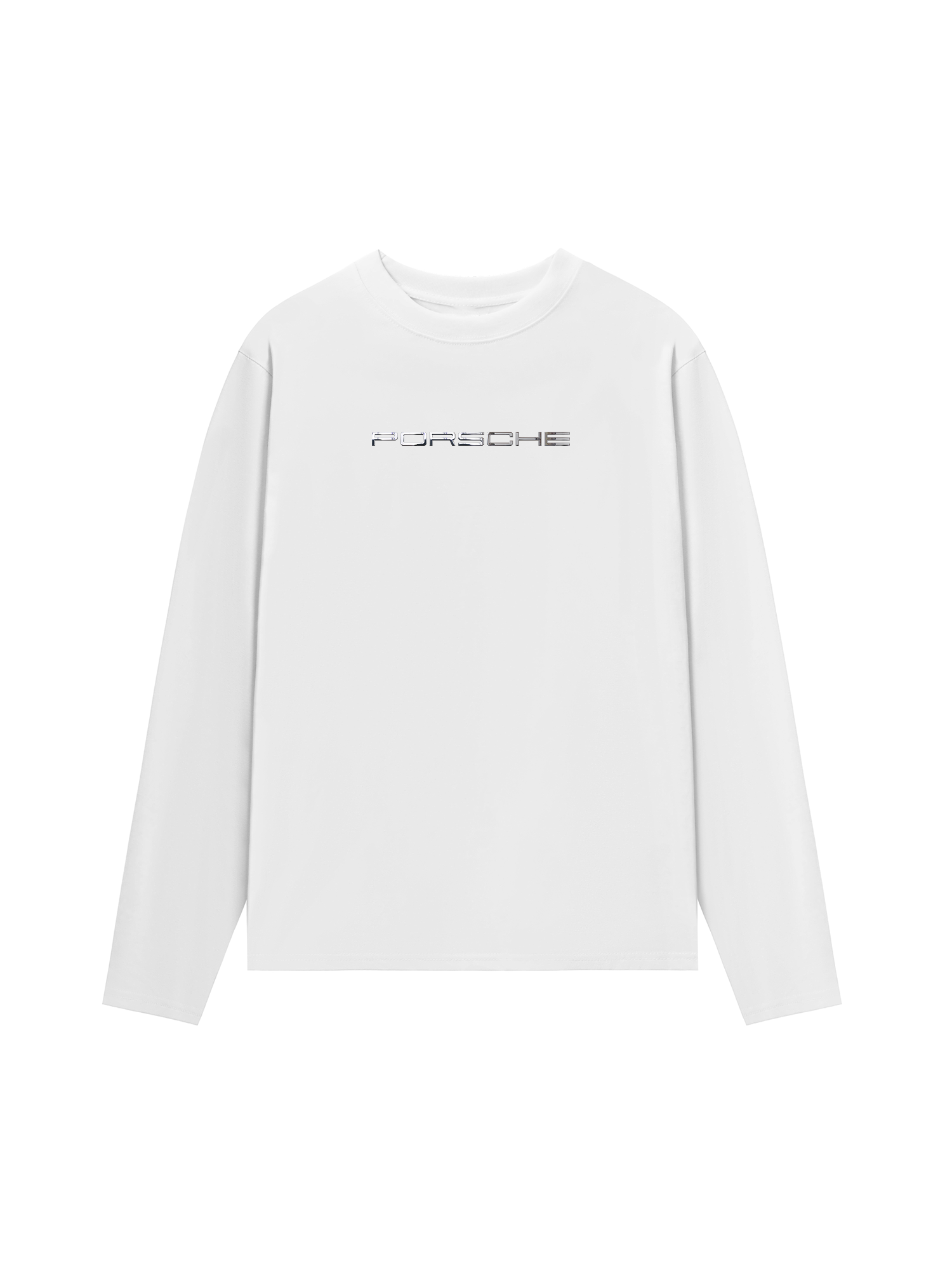 Áo Thun Dài Tay Porsche Chrome Typo