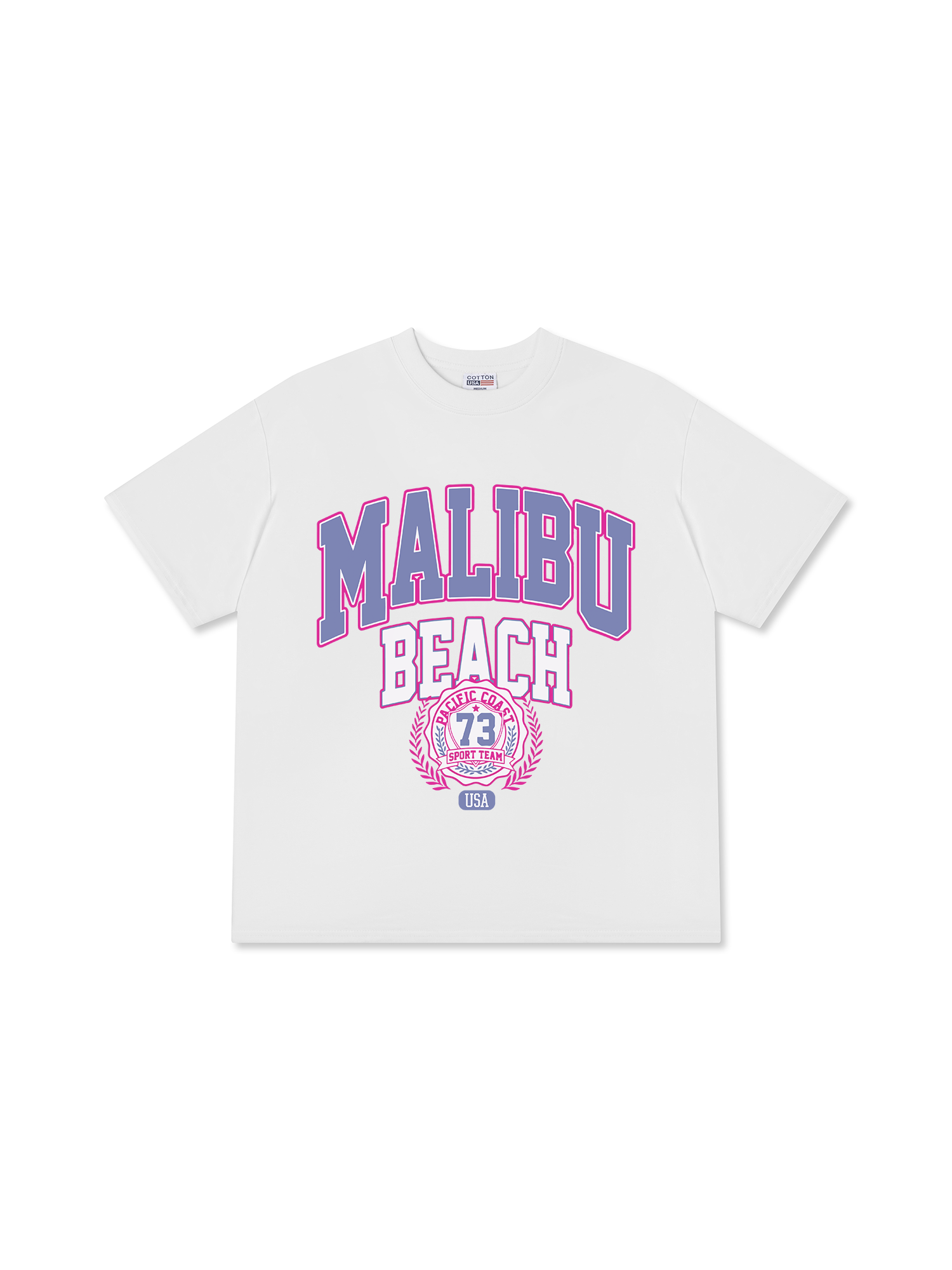 Áo Thun Relaxed Fit USA Malibu Beach Retro